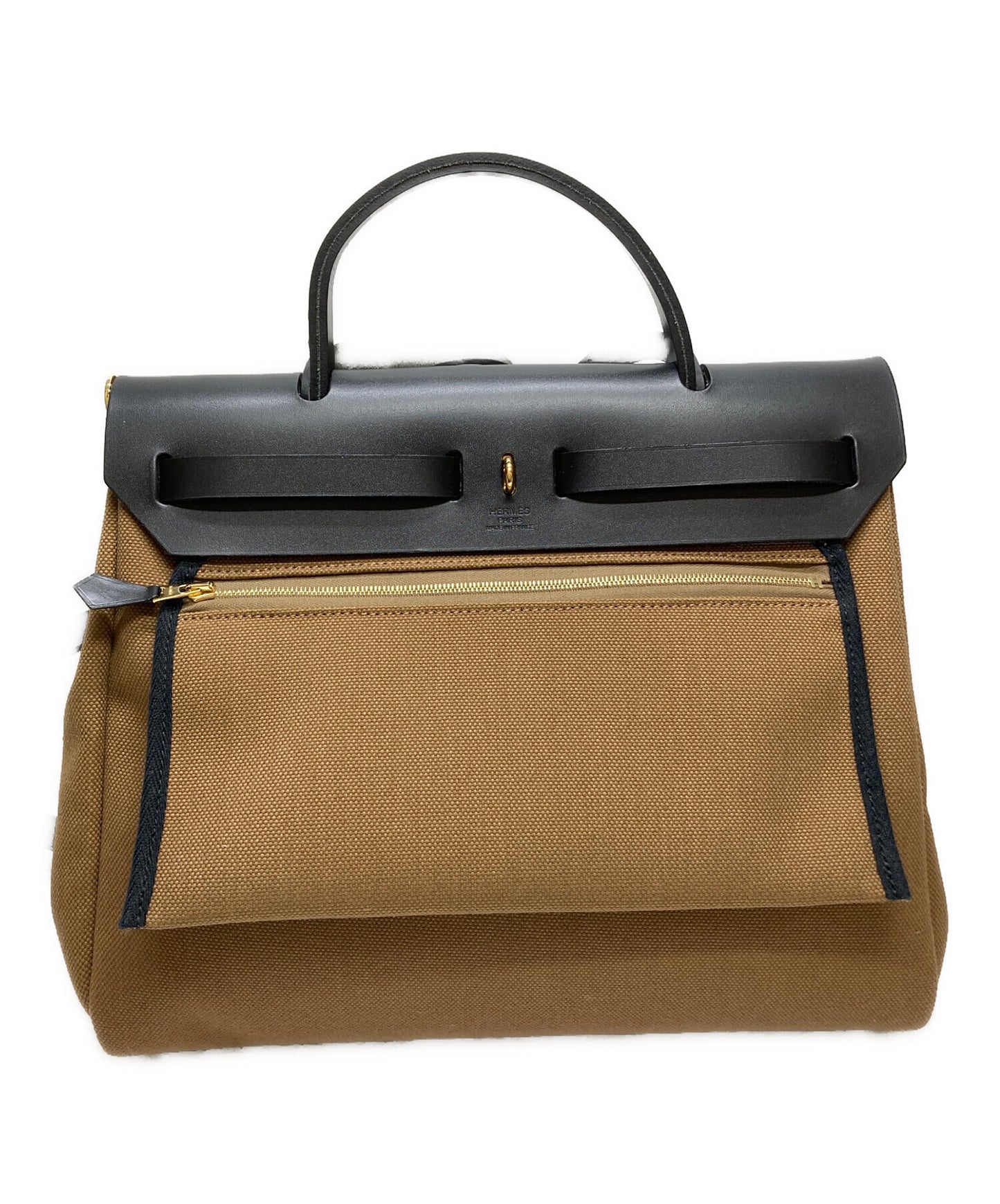 [Pre-owned] HERMES Yale Bag Zip PM Toile Officine Leather
