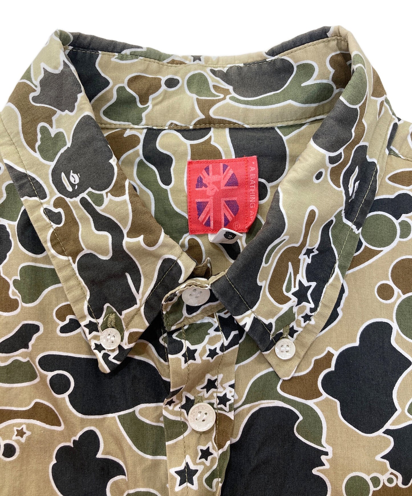 [Pre-owned] A BATHING APE Camo-print short-sleeved shirt