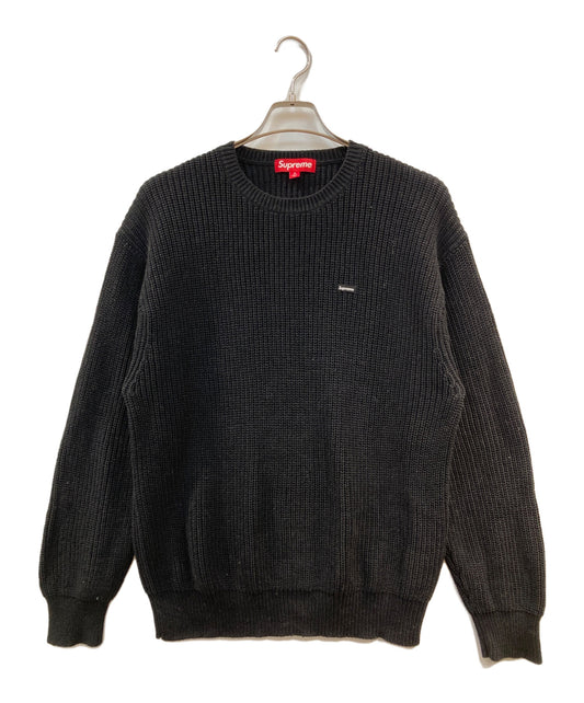 [Pre-owned] SUPREME melange rib knit sweater, long sleeves, long sleeves, cotton