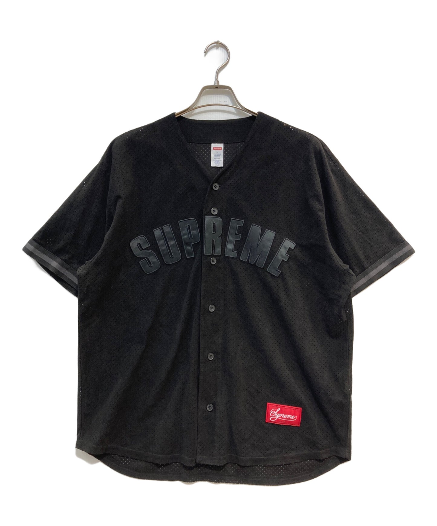[Pre-owned] SUPREME Ultrasuede Mesh Baseball Jersey