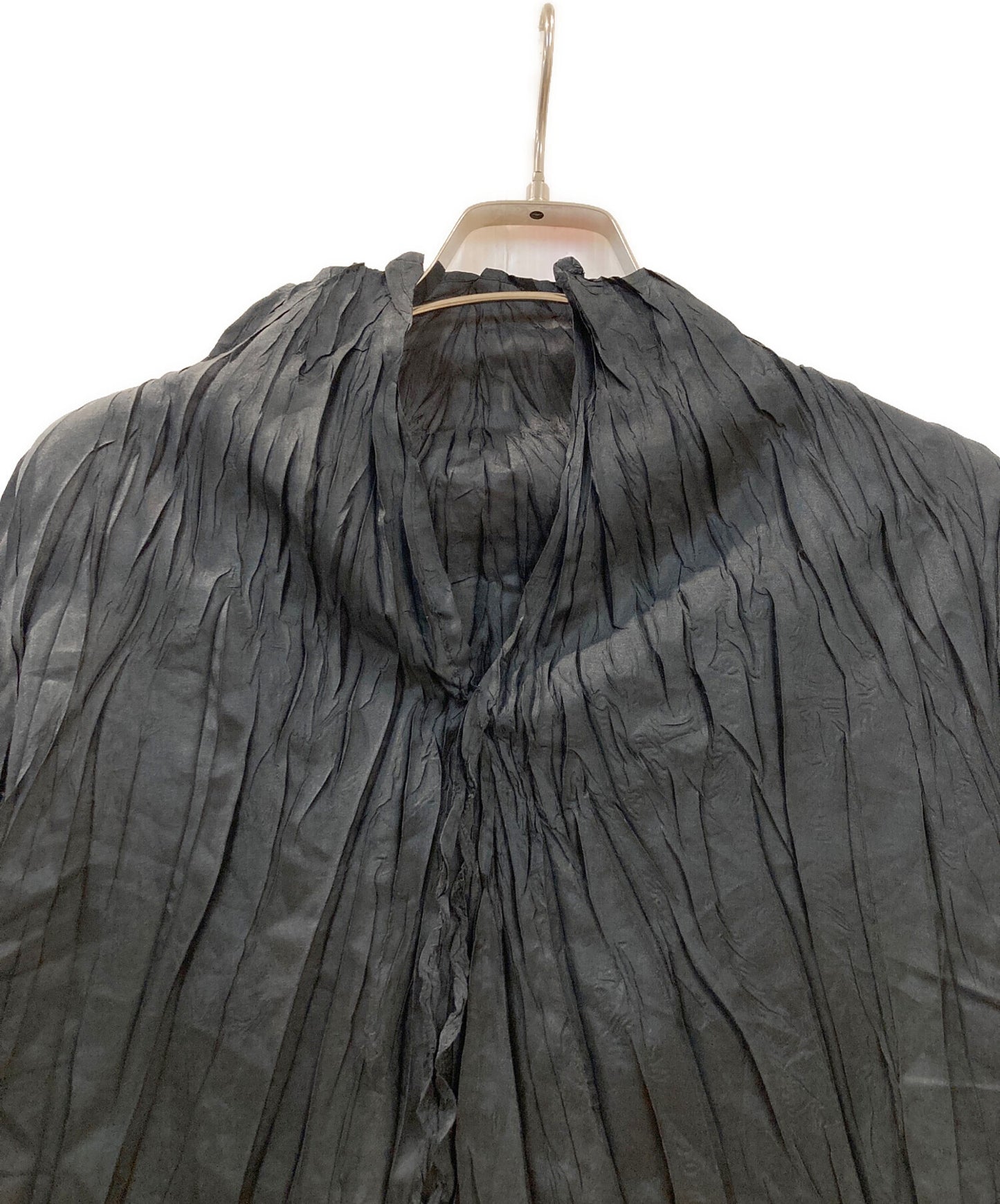 [Pre-owned] PLEATS PLEASE Random/Pleated/Blouse/Long sleeves/Black PP93-PK944