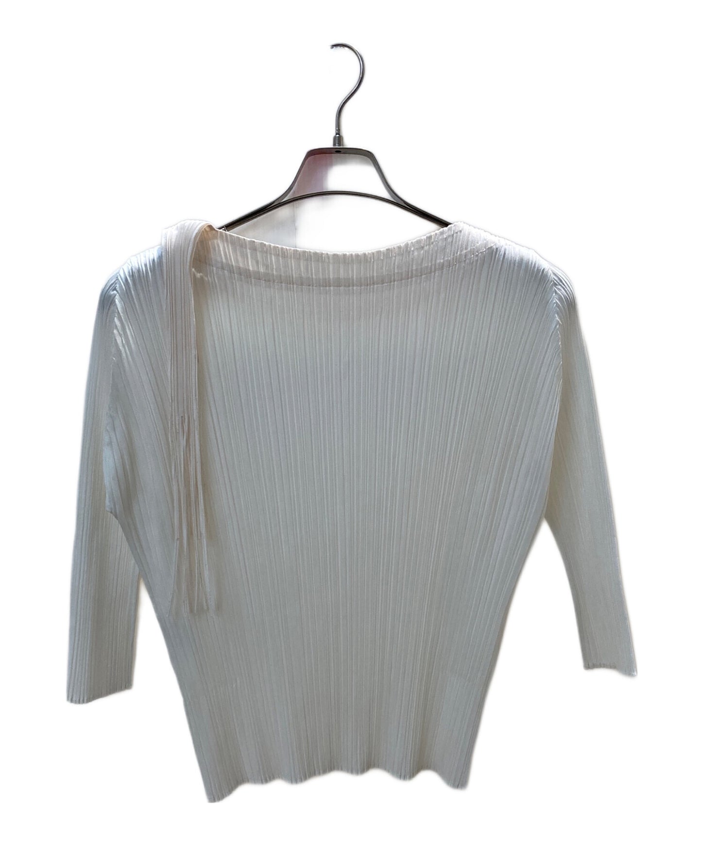 [Pre-owned] PLEATS PLEASE Pleated blouse with fringe design PP71-JK143