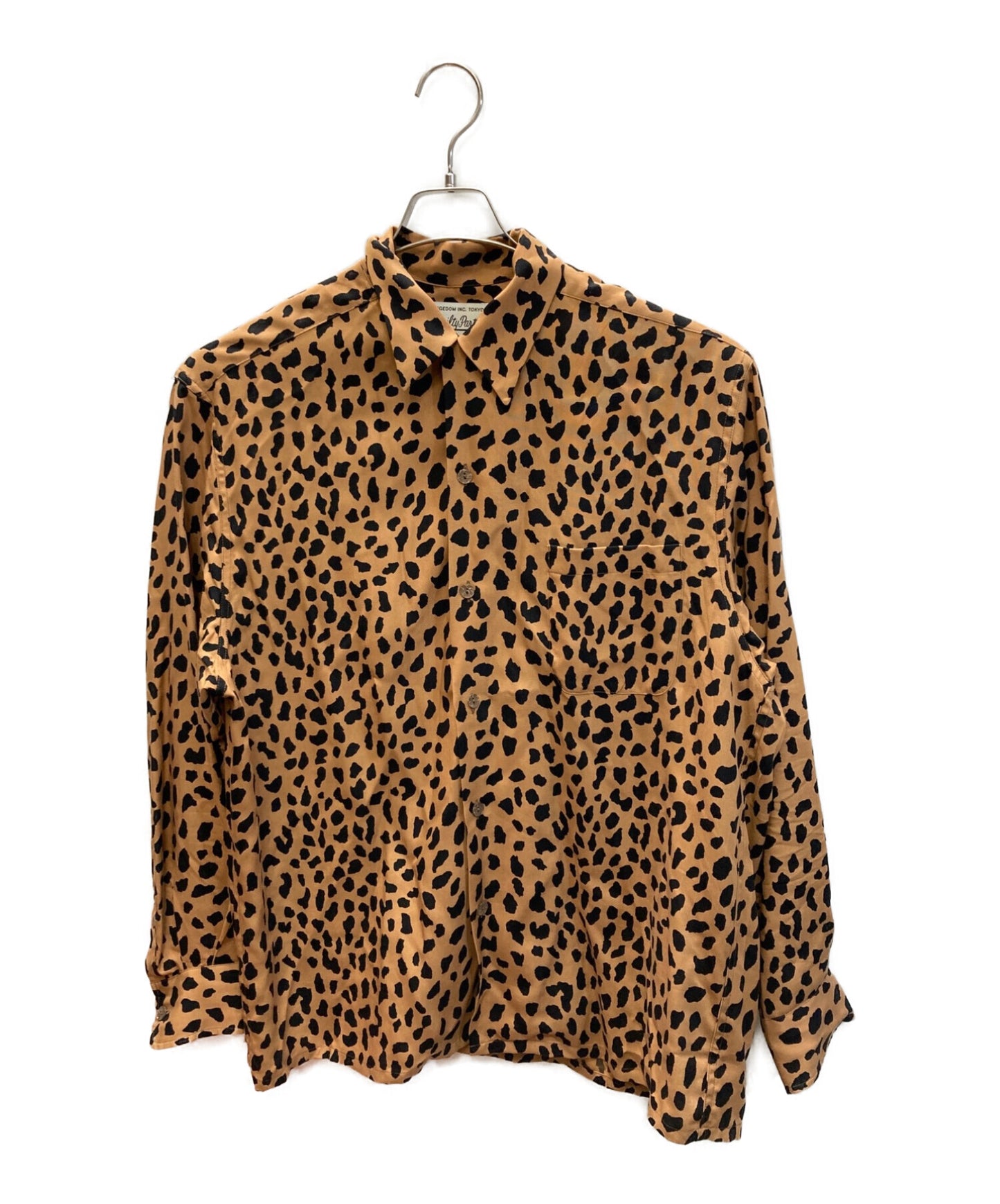 [Pre-owned] WACKO MARIA Hawaiian shirt, all over pattern, popular, standard, leopard, long sleeve 22fw-wms-hi10