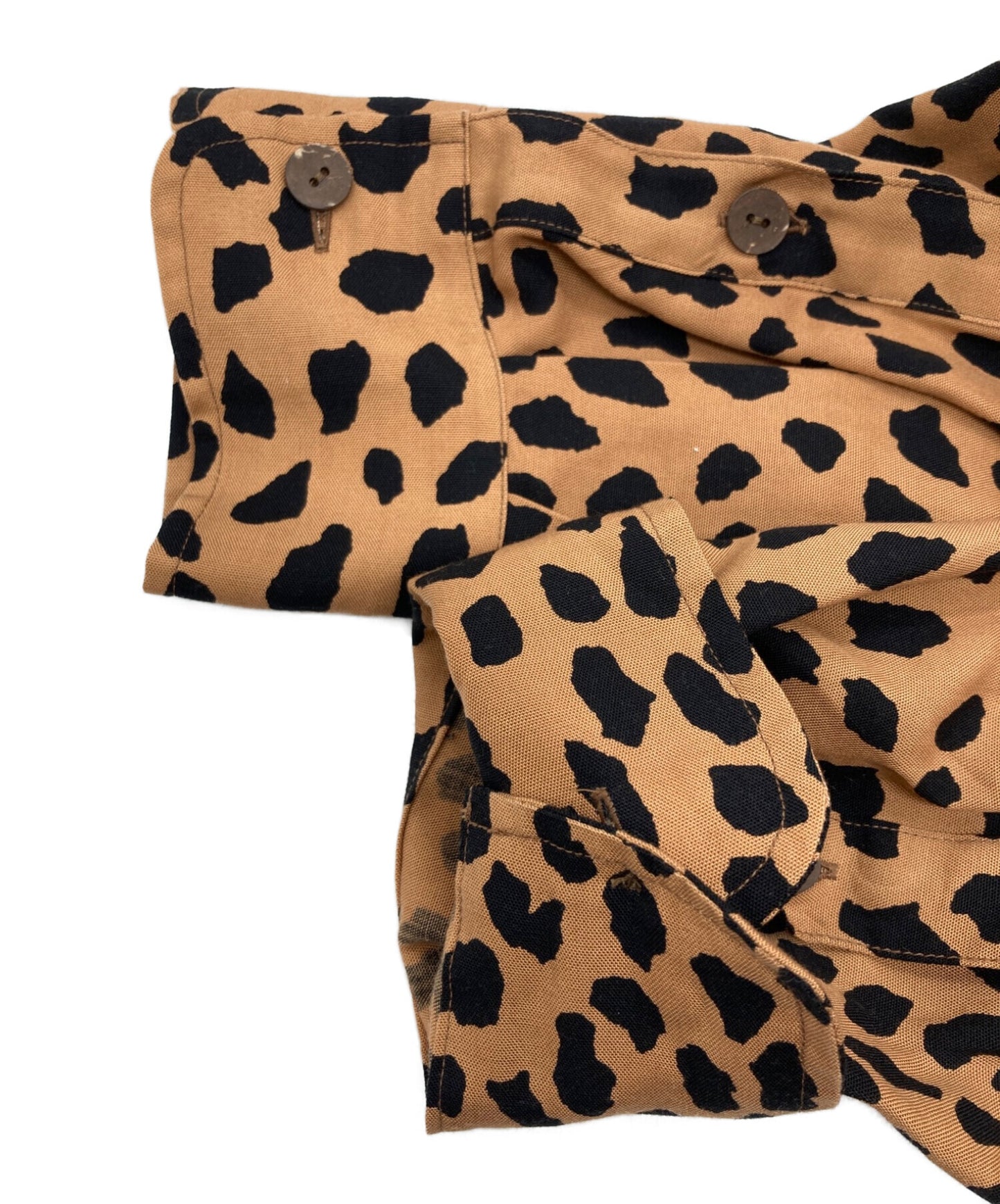 [Pre-owned] WACKO MARIA Hawaiian shirt, all over pattern, popular, standard, leopard, long sleeve 22fw-wms-hi10