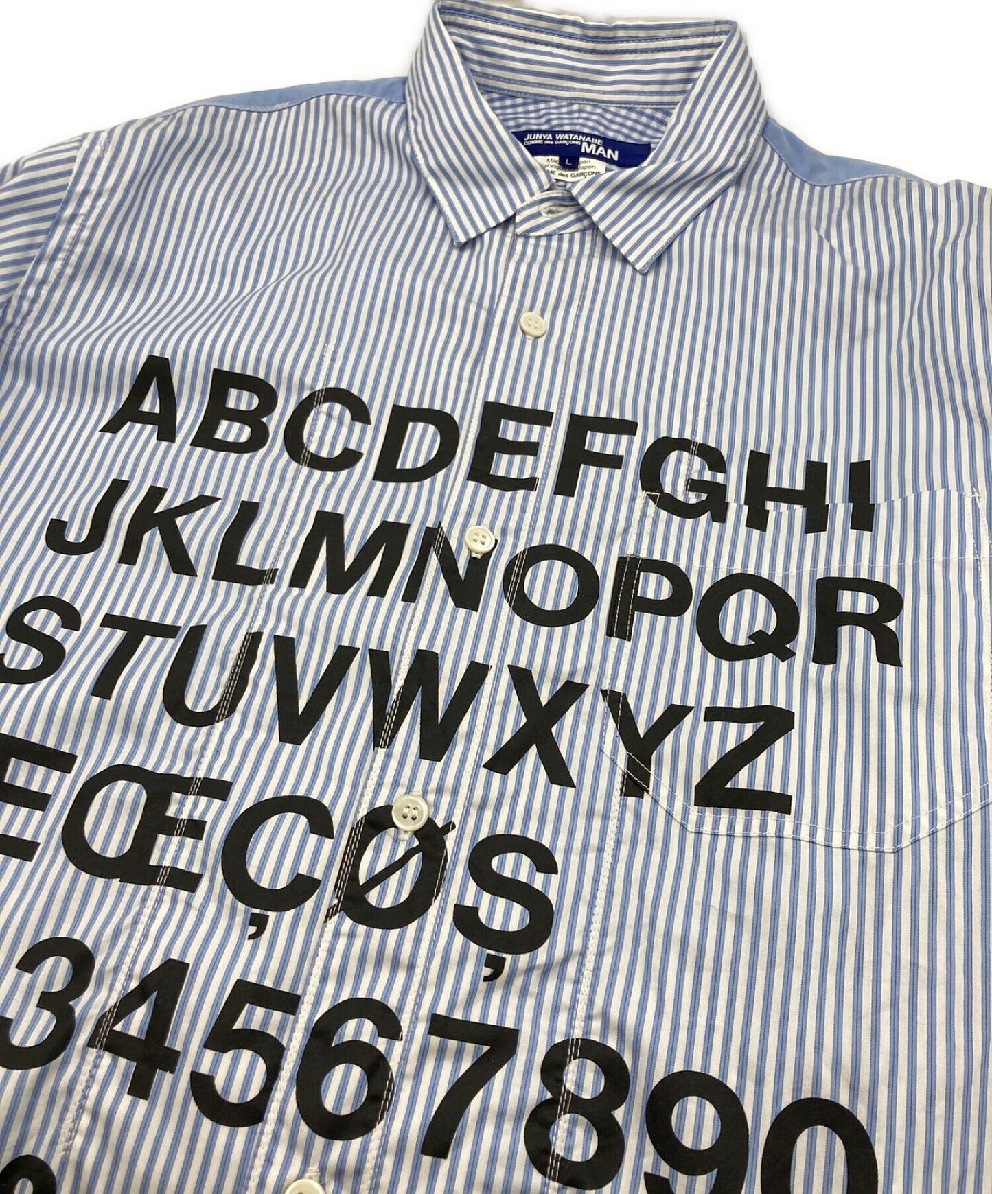 [Pre-owned] COMME des GARCONS JUNYA WATANABE MAN HERVETICA typographic print shirt WG-B007