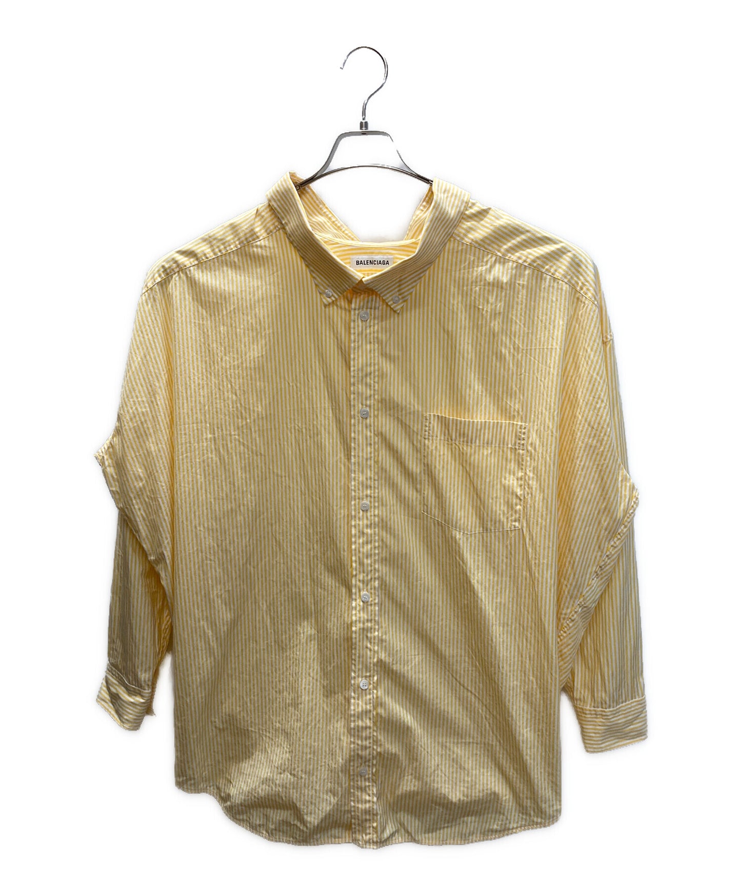 [Pre-owned] BALENCIAGA Back Logo Stripe Shirt 622050 TYB19