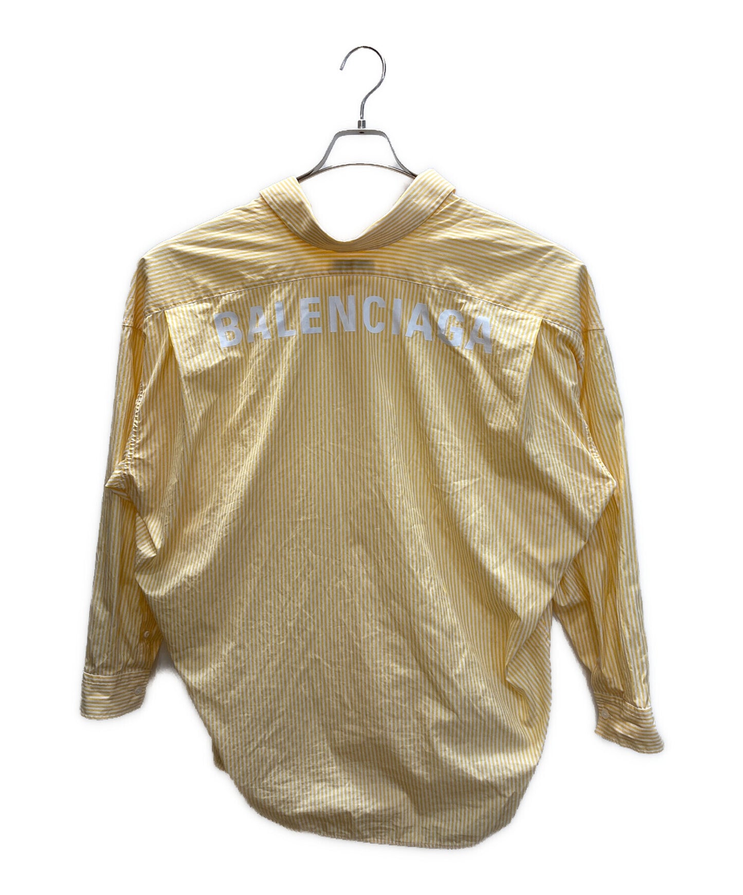 [Pre-owned] BALENCIAGA Back Logo Stripe Shirt 622050 TYB19