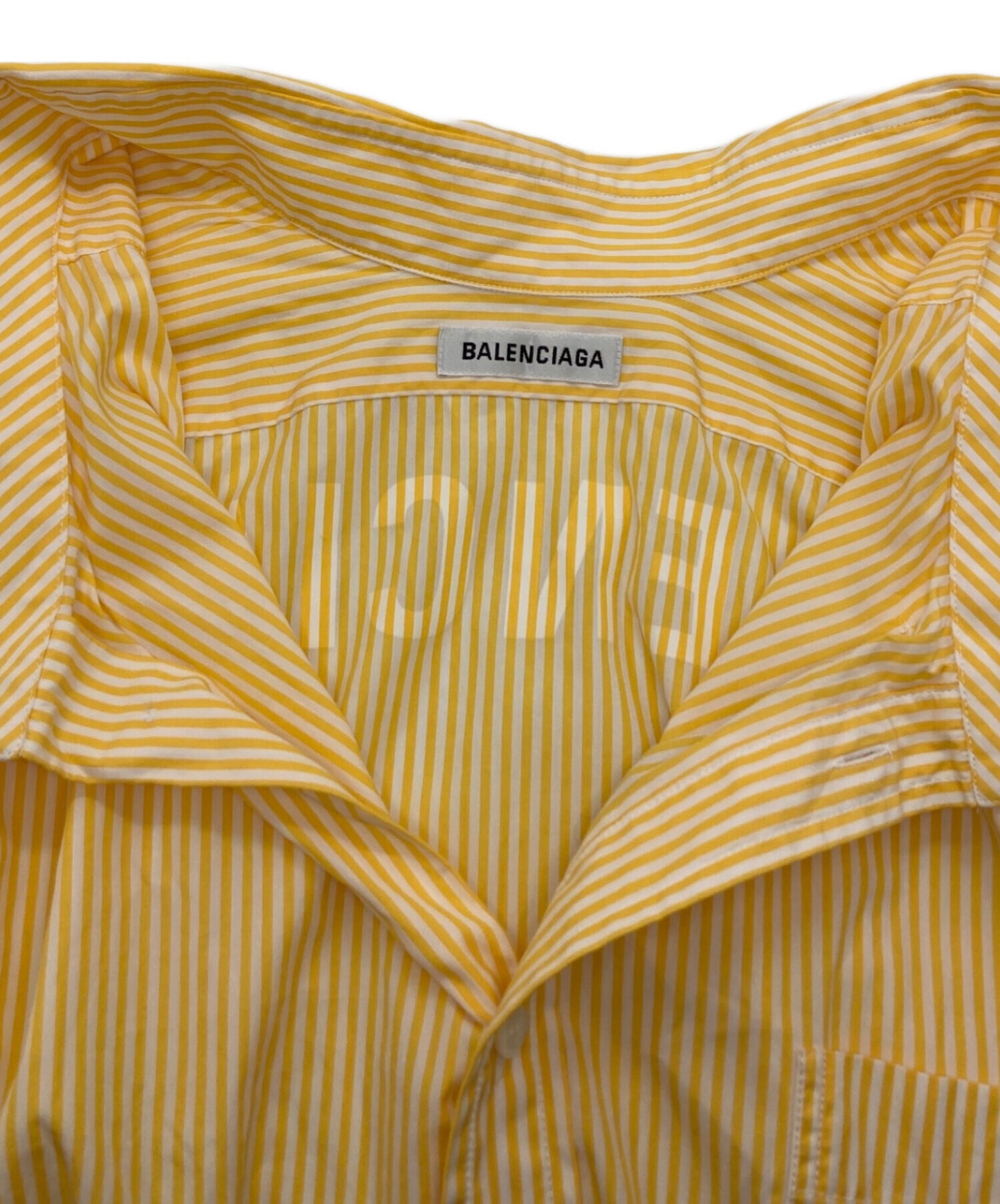 [Pre-owned] BALENCIAGA Back Logo Stripe Shirt 622050 TYB19