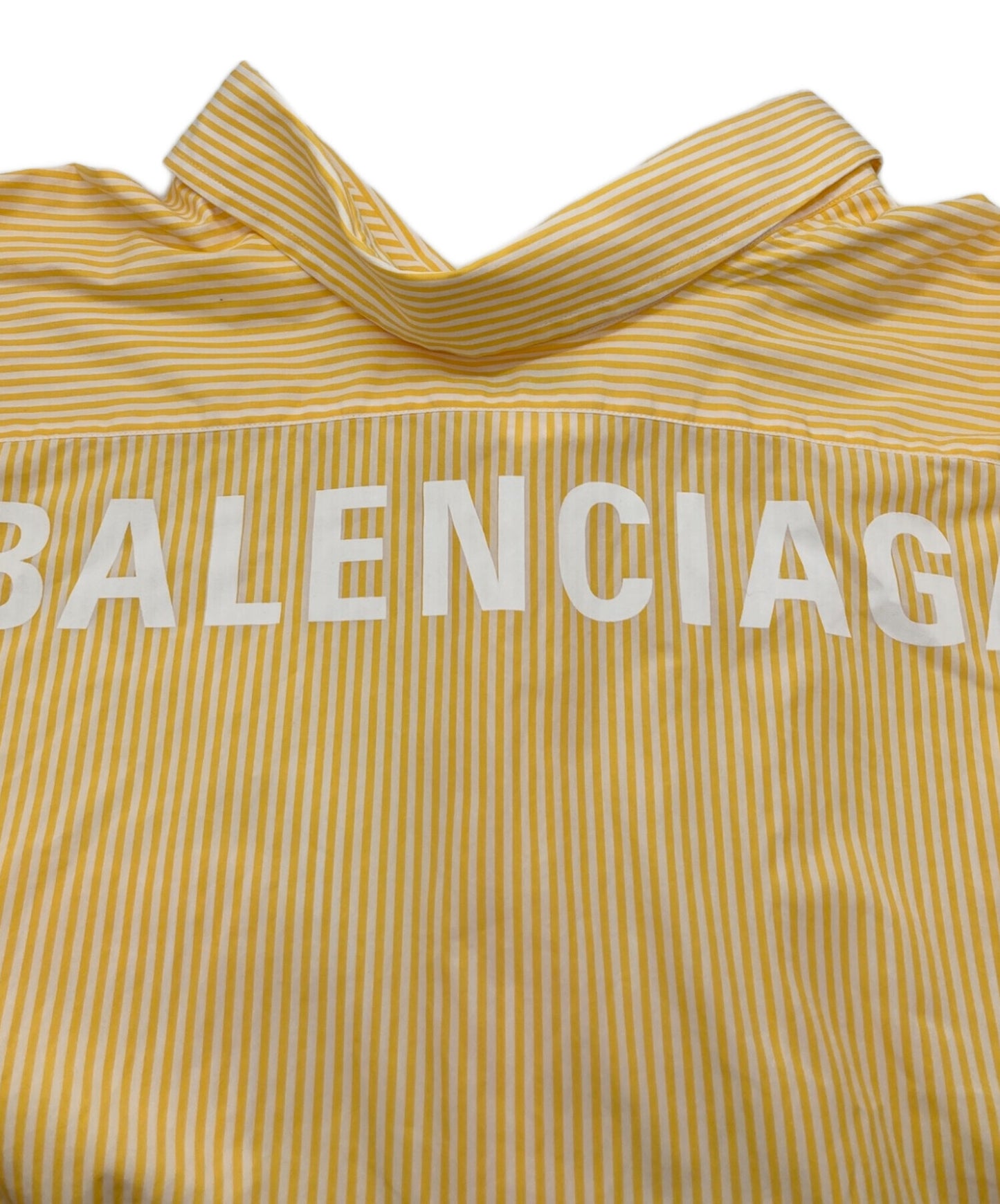 [Pre-owned] BALENCIAGA Back Logo Stripe Shirt 622050 TYB19