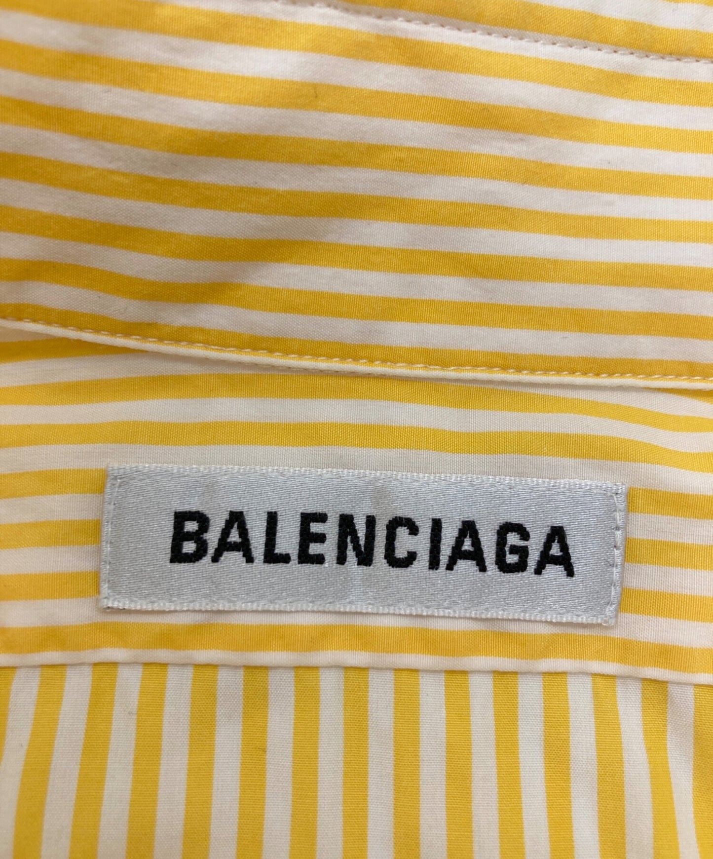 [Pre-owned] BALENCIAGA Back Logo Stripe Shirt 622050 TYB19