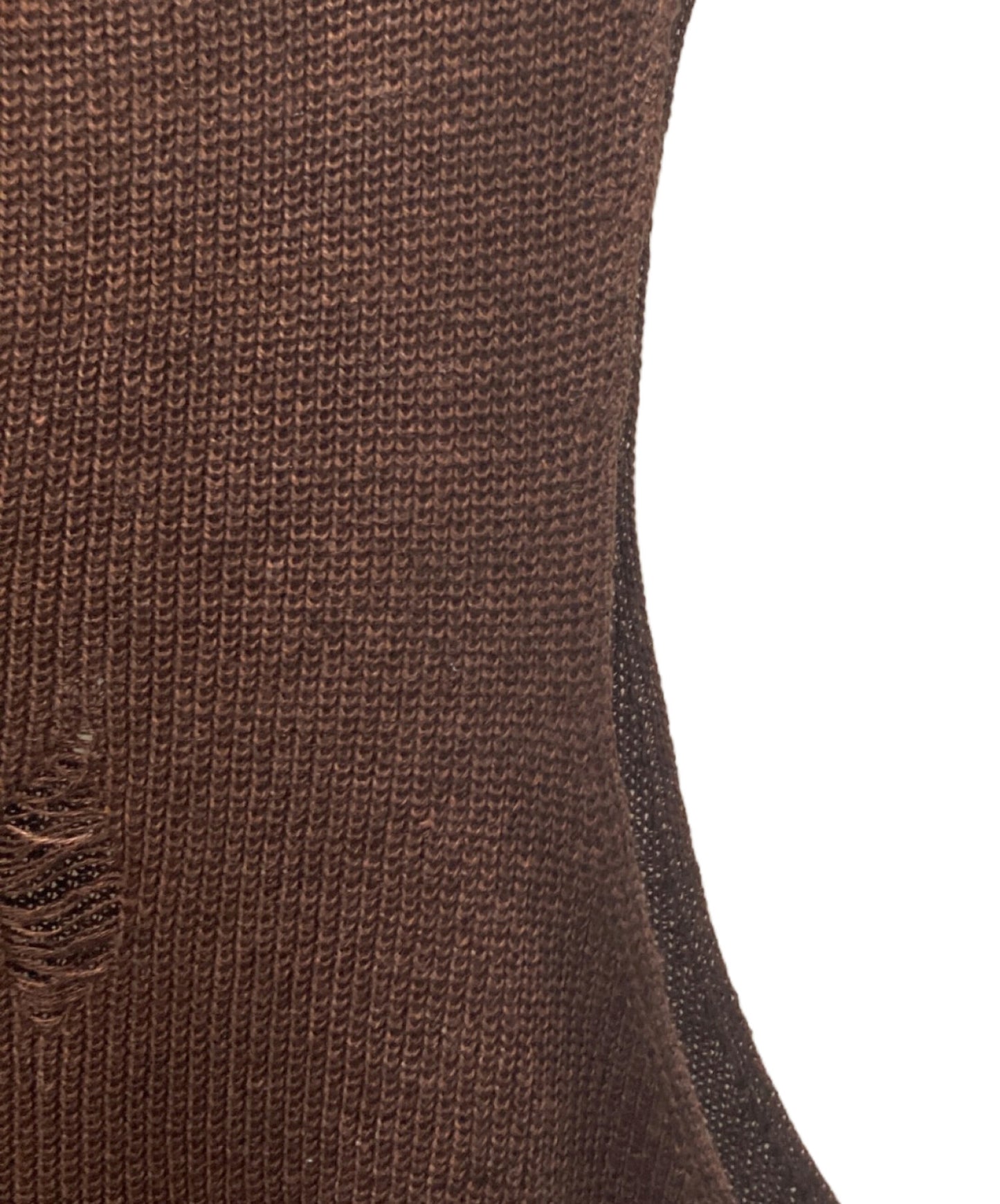 [Pre-owned] UNDERCOVER Side Zip Linen Wool Bologna Knit Vest UC1E4906