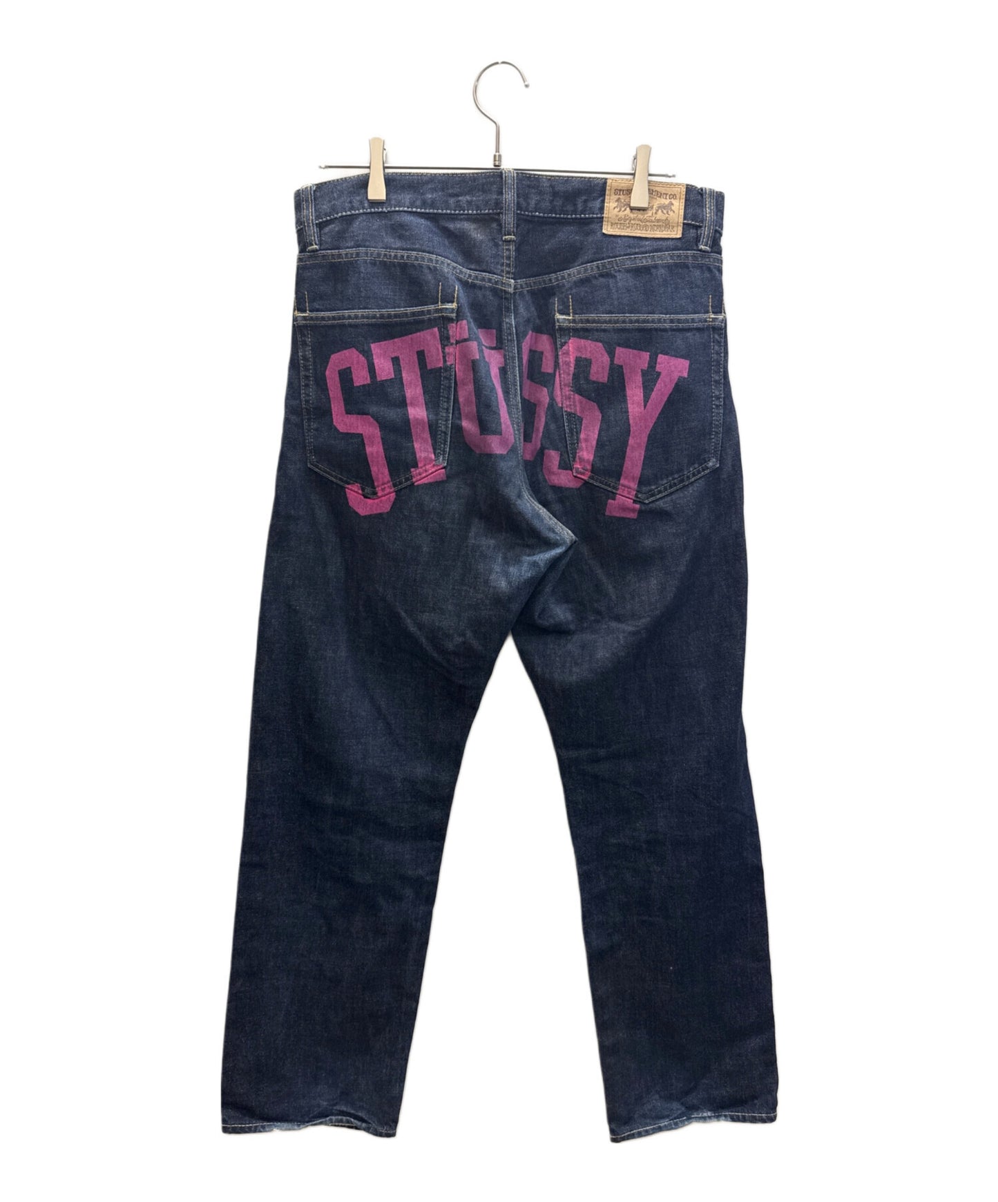[Pre-owned] stussy ROUGH & RUGGED Back Logo Print Denim Pants