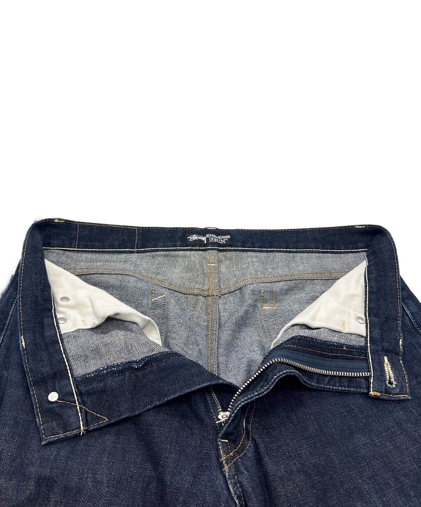 [Pre-owned] stussy ROUGH & RUGGED Back Logo Print Denim Pants