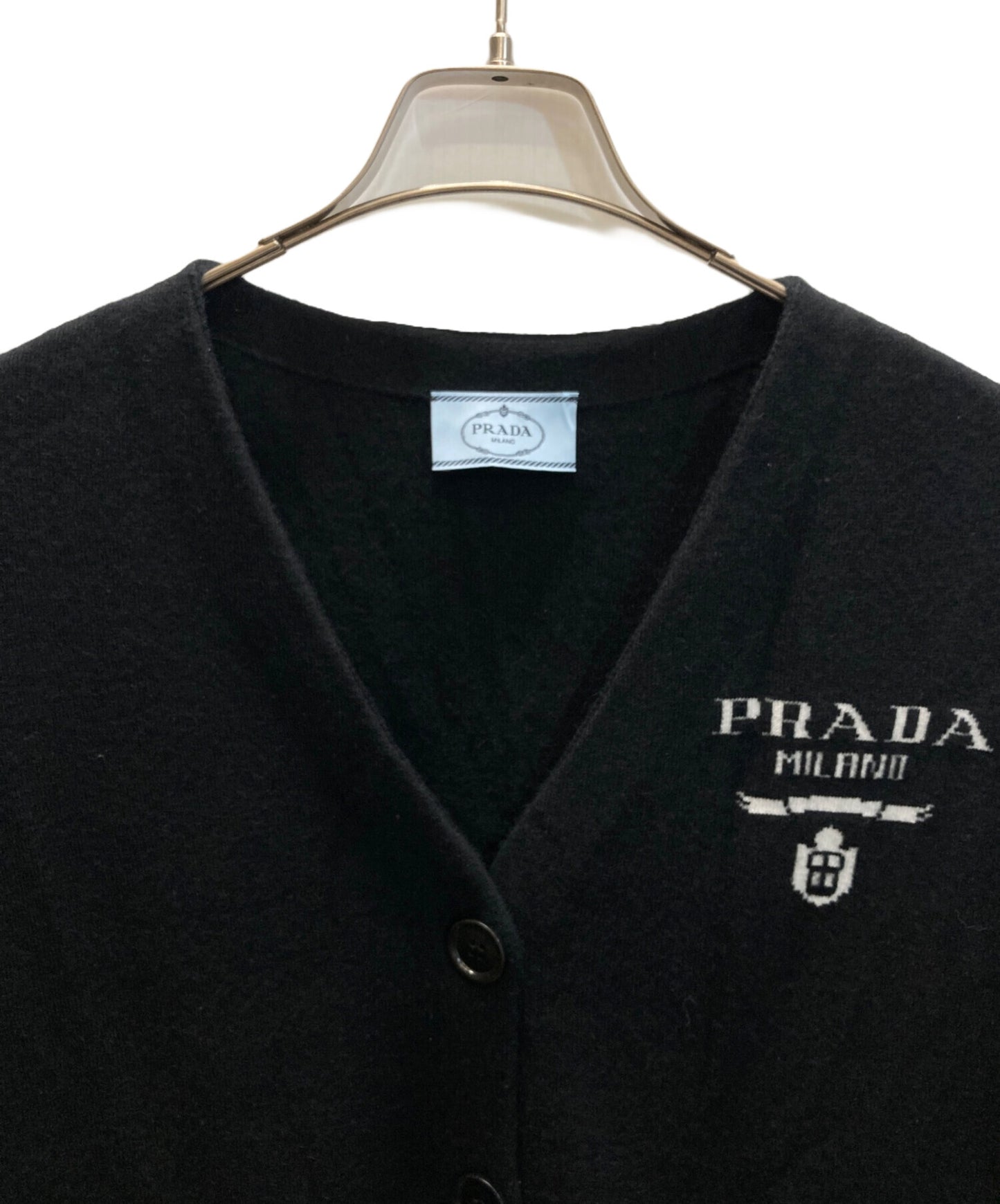 [Pre-owned] PRADA Cashmere-blend knit cardigan P25I86 S212 10F4