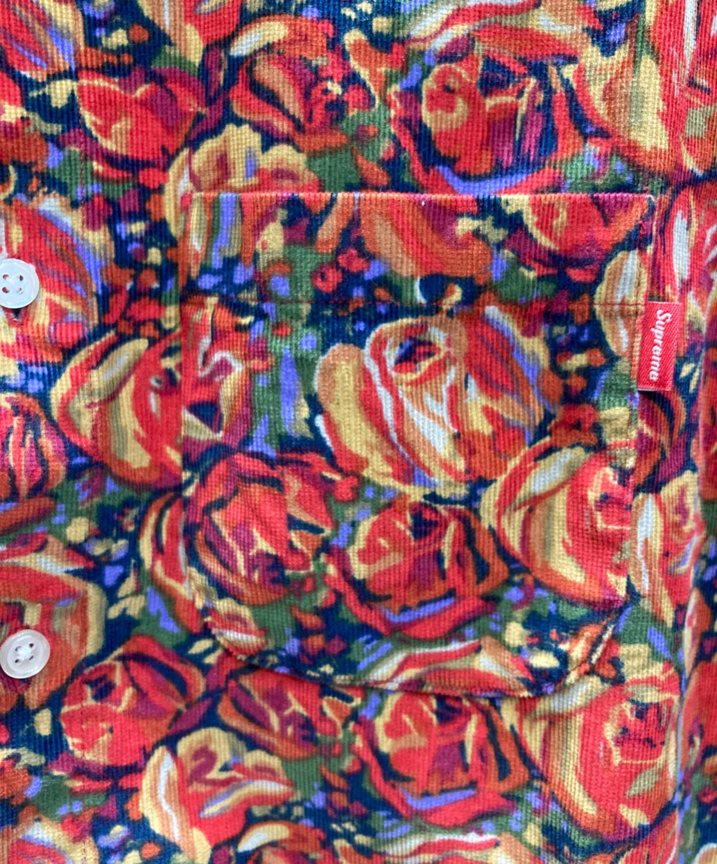 [Pre-owned] SUPREME Roses Corduroy Shirt
