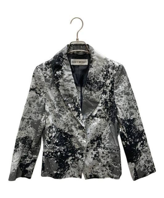 [Pre-owned] ISSEY MIYAKE 3D Pattern, Graphic Print, Wrinkle Finish, Tailored Jacket IM11FD041