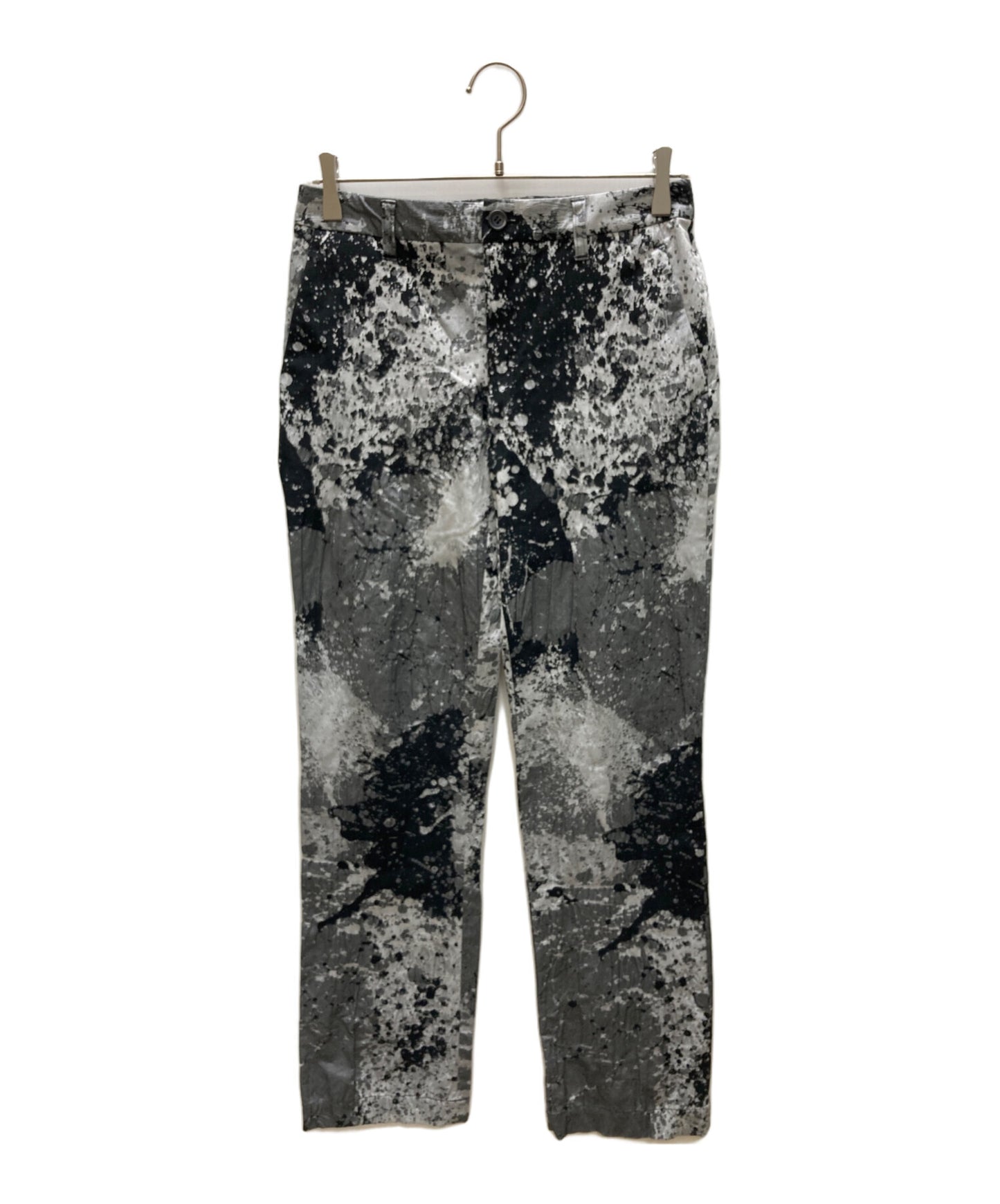 [Pre-owned] ISSEY MIYAKE 3D Pattern Graphic Wrinkled-Effect Pants IM11FF063