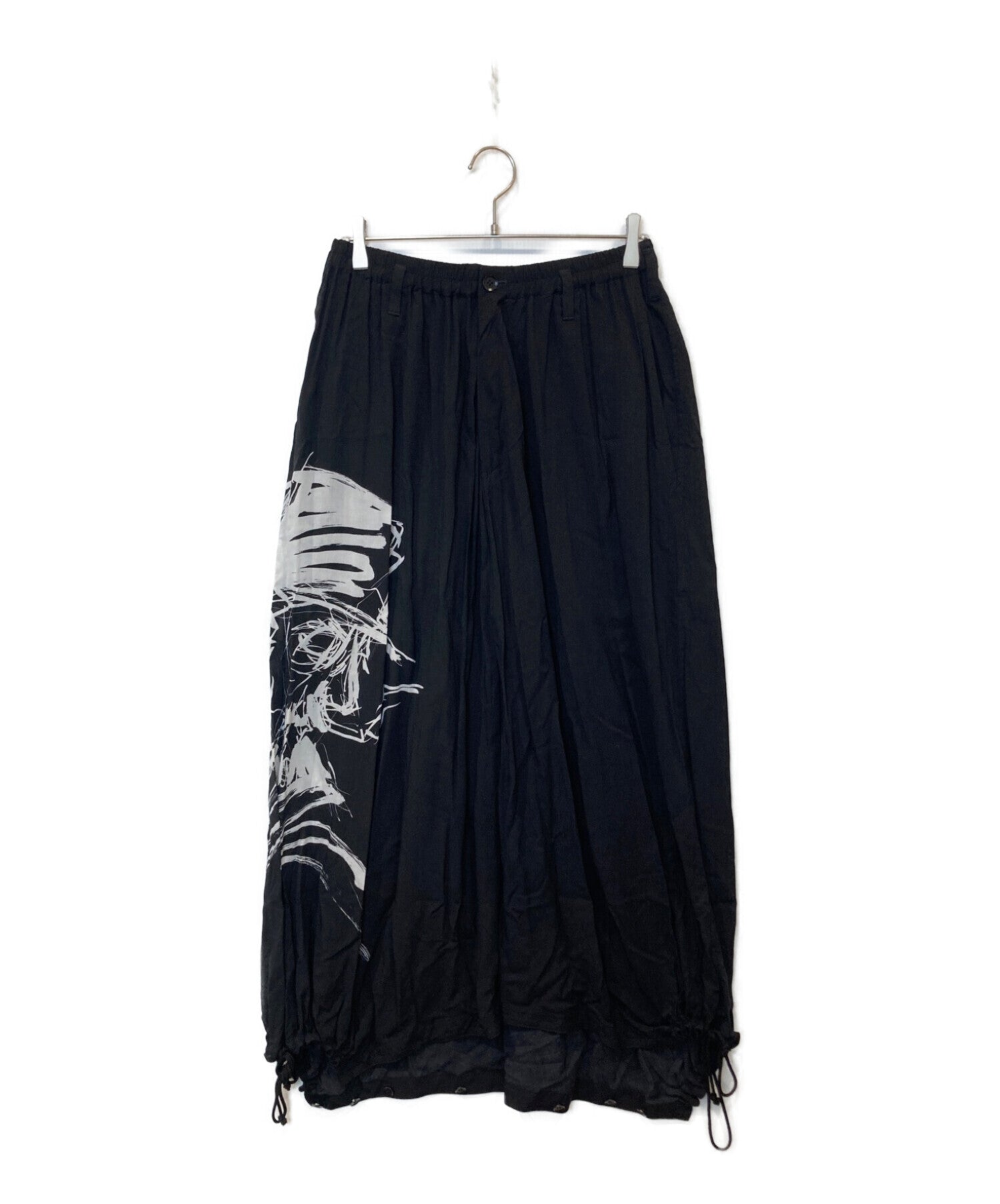 [Pre-owned] Yohji Yamamoto BLACK SCANDAL 19SS Left face Print Pants Salwel  pants NH-S17-206