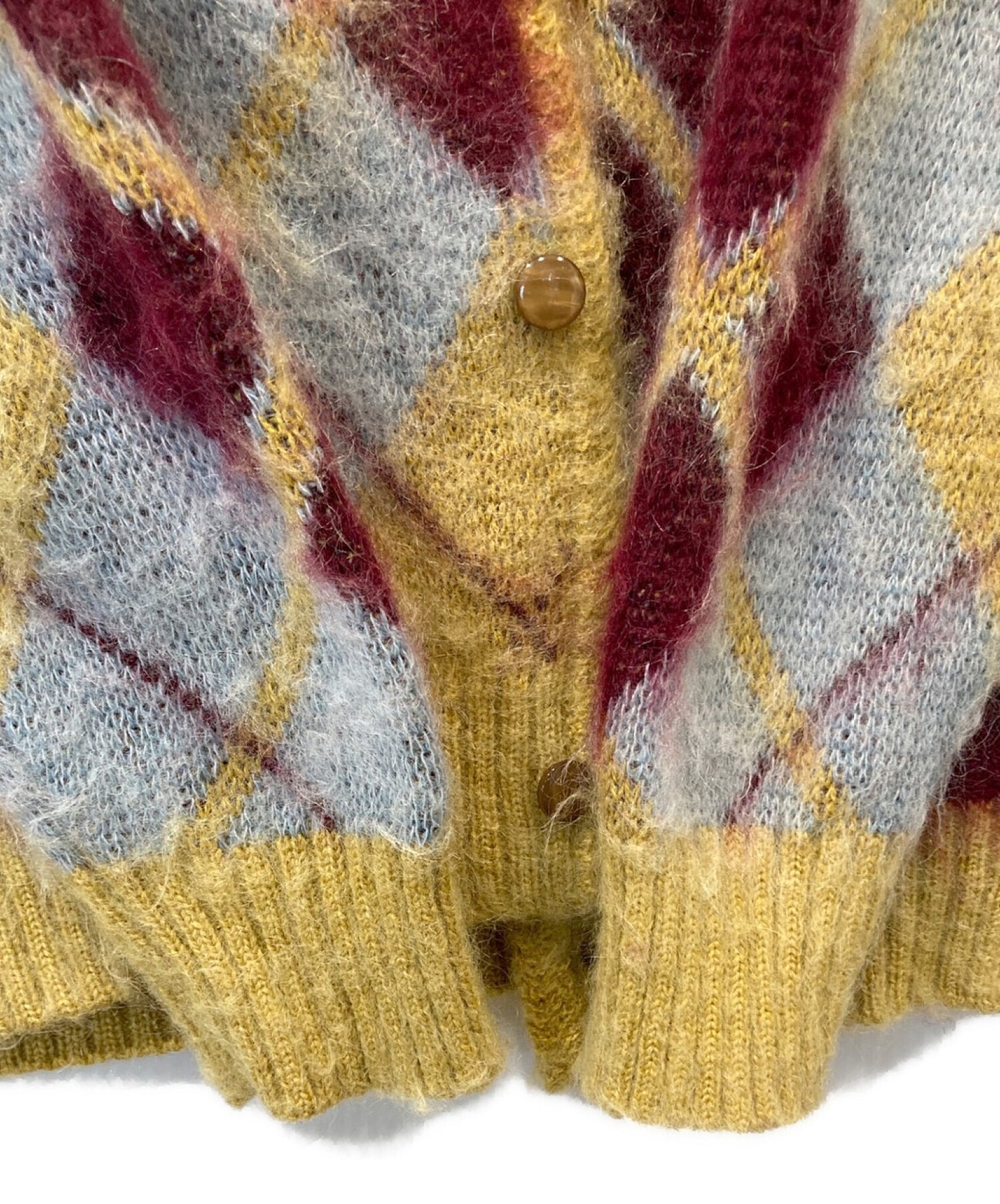 [Pre-owned] Needles Mohair Argyle Cardigan LQ414