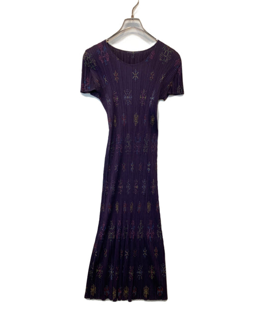 [Pre-owned] PLEATS PLEASE Crystal embroidery sleeveless dress/pleated dress PP53-JH725 PP53-JH725