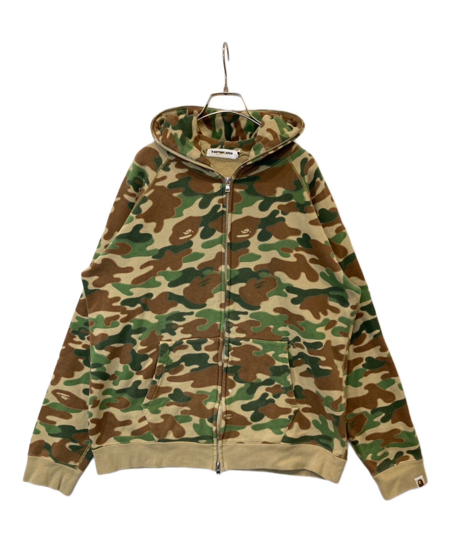 [Pre-owned] A BATHING APE Puzzle Camo Zip-Up Hoodie
