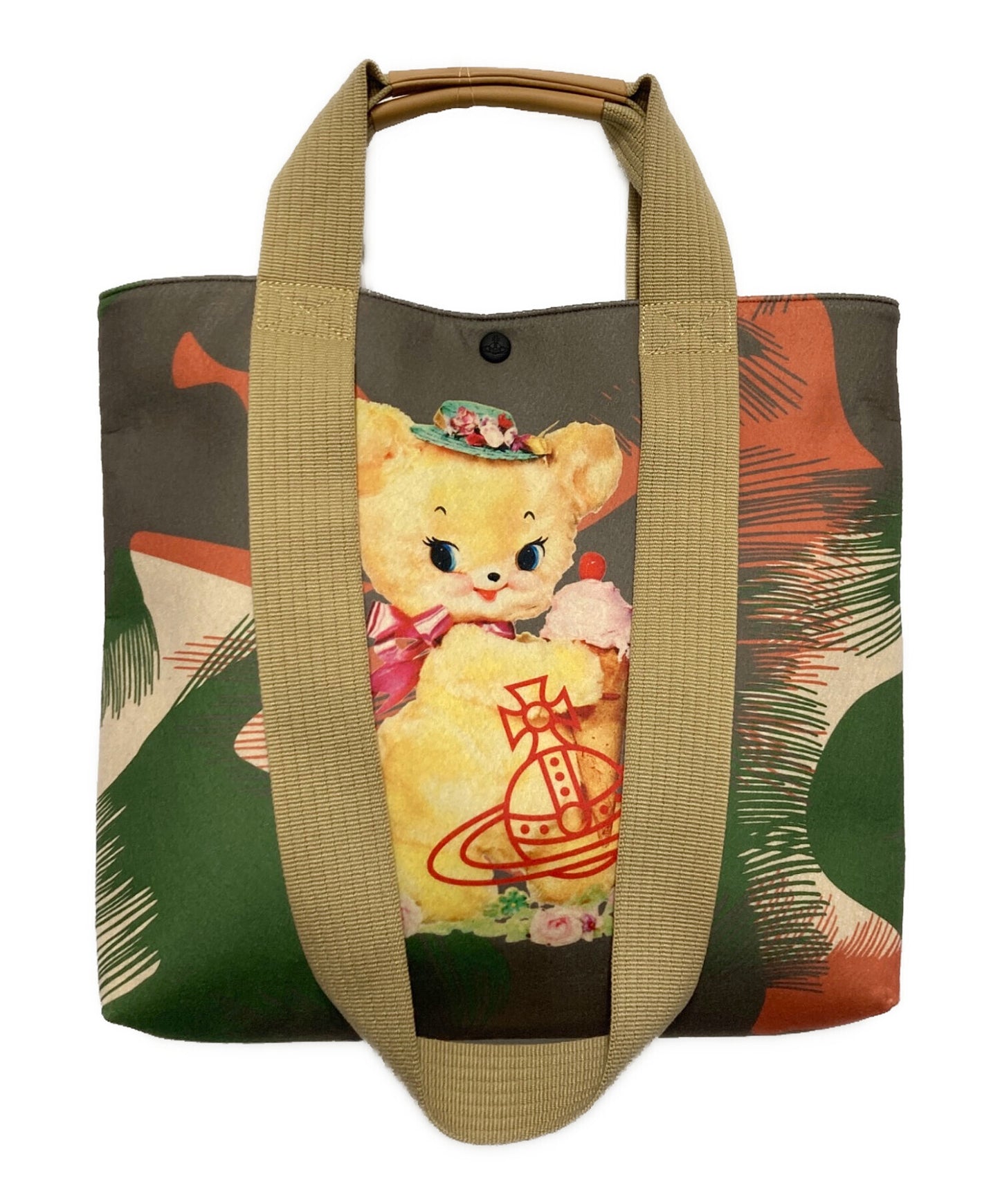 [Pre-owned] Vivienne Westwood Creepy Bear Tote Bag 15-12-992008-00