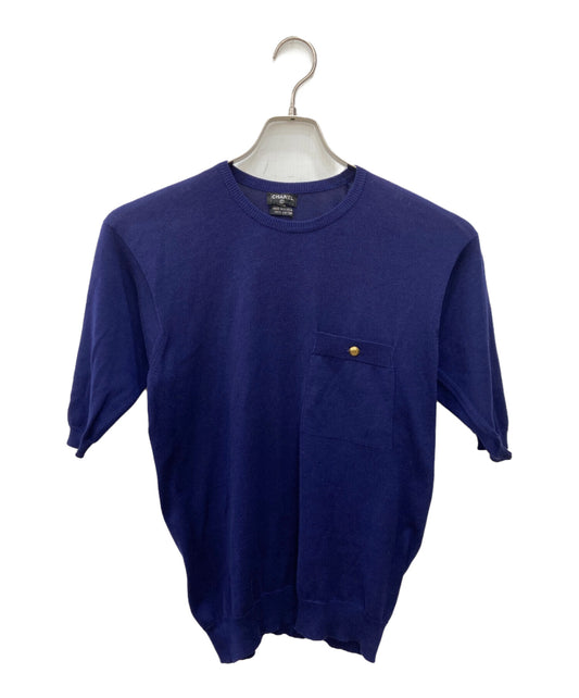 [Pre-owned] CHANEL Cotton knit with 5-minute sleeves
