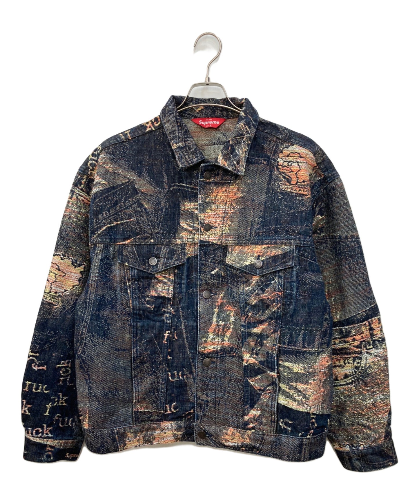 [Pre-owned] SUPREME Archive Denim Jacquard Trucker Archive Denim Jacquard Trucker