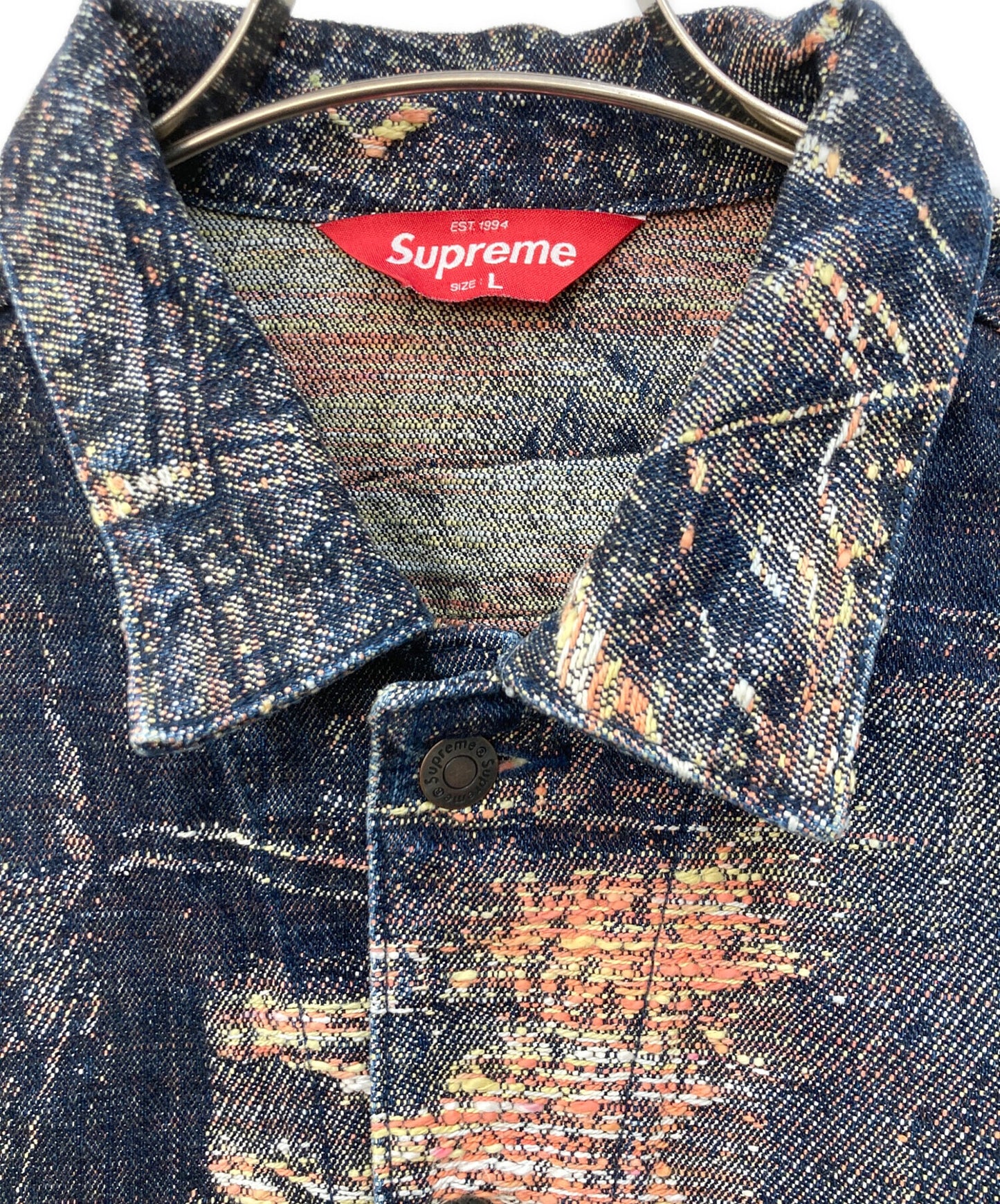 [Pre-owned] SUPREME Archive Denim Jacquard Trucker Archive Denim Jacquard Trucker