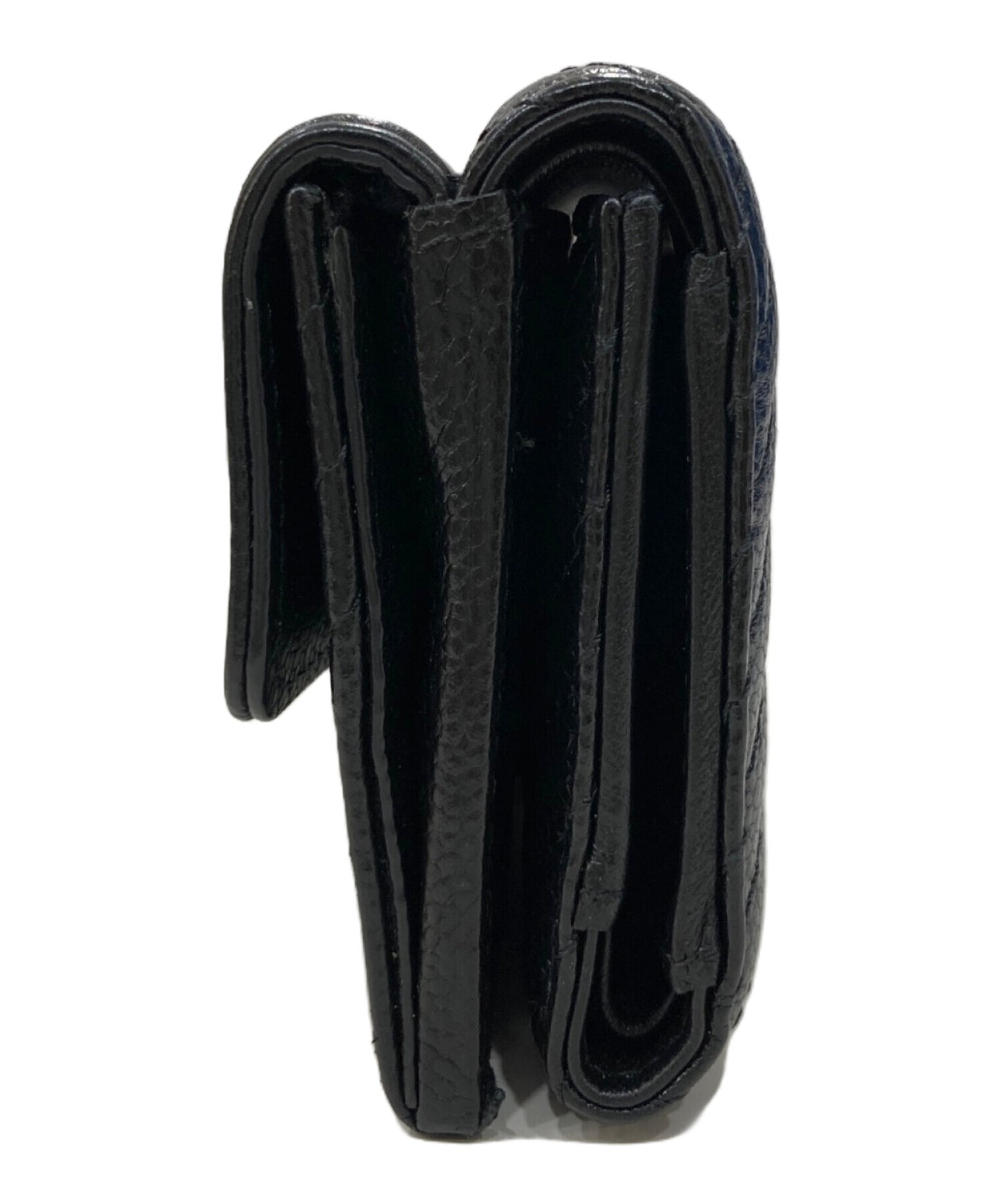 [Pre-owned] CHANEL Boy Chanel Coco Mark Small Flap Wallet Compact wallet A84432