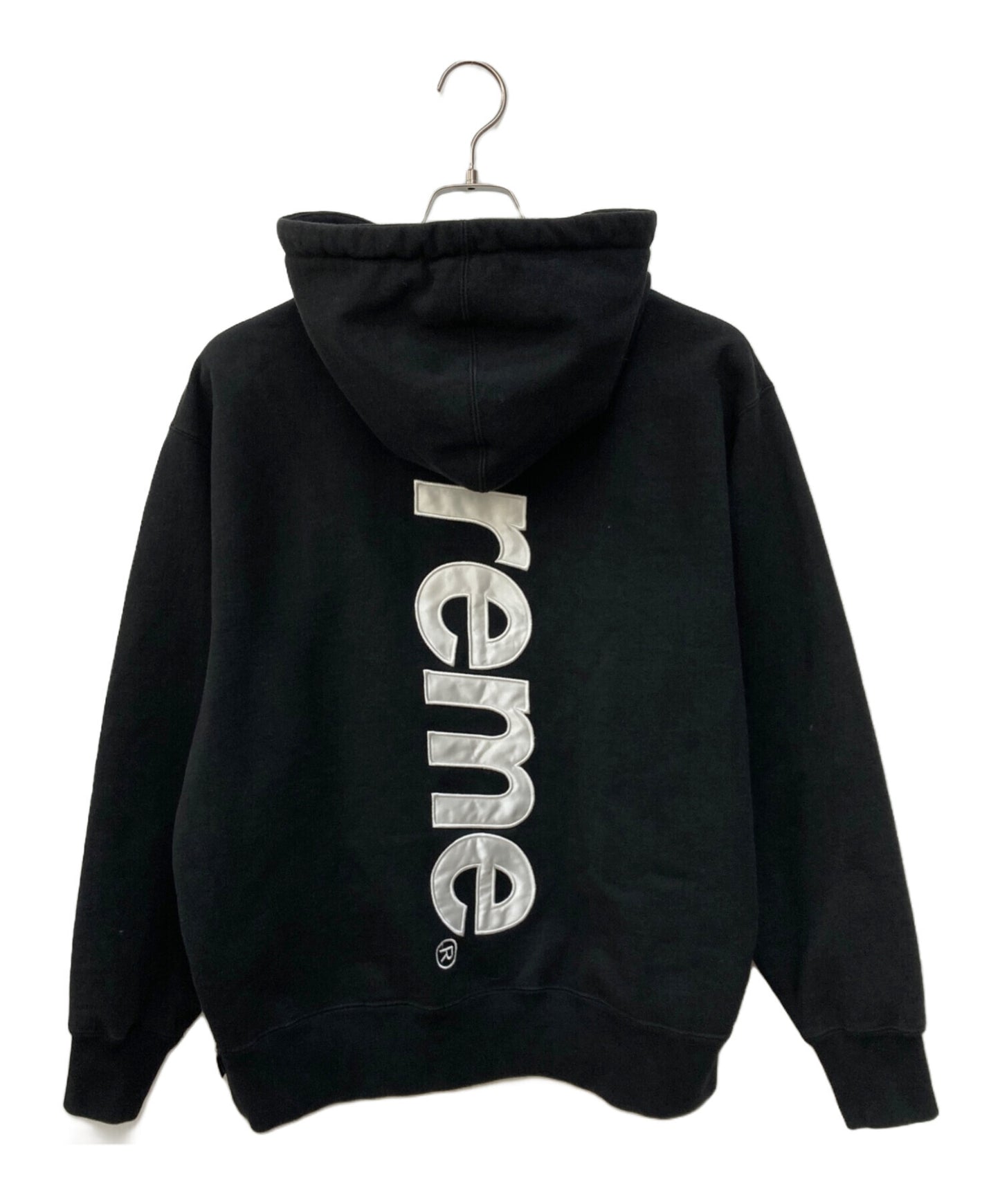 [Pre-owned] SUPREME Satin Applique Hooded Sweatshirt