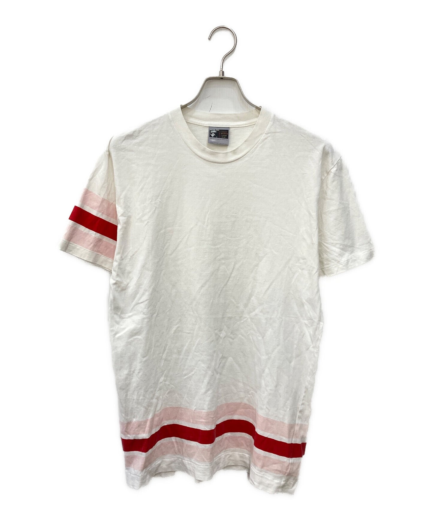 [Pre-owned] A BATHING APE Border Print T-Shirt