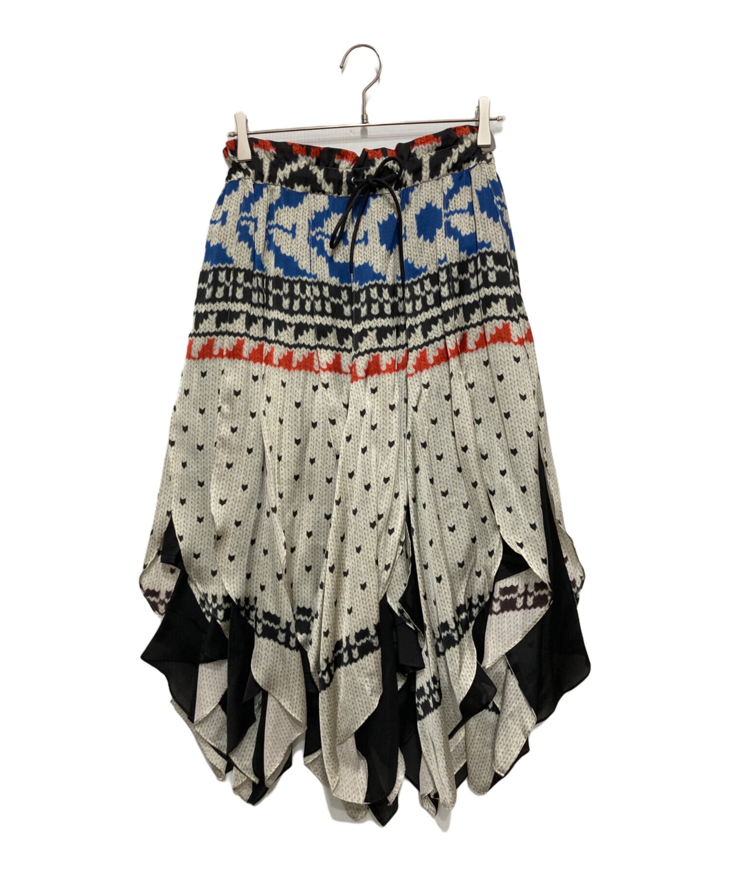 [Pre-owned] sacai Patterned Knit Print Skirt 24-07429