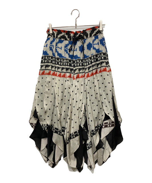 [Pre-owned] sacai Patterned Knit Print Skirt 24-07429