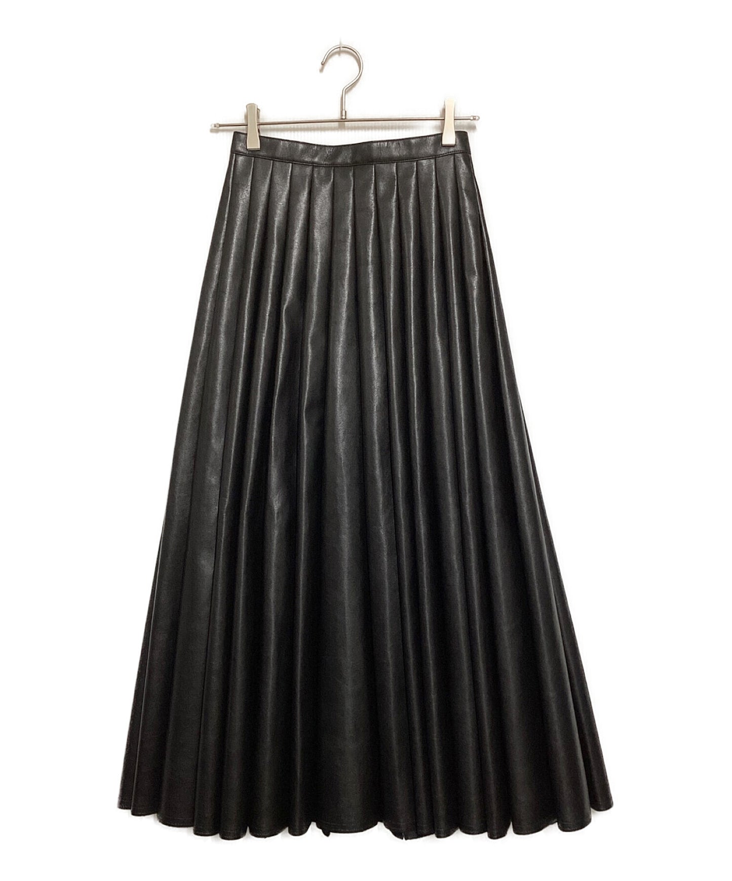 [Pre-owned] JUNYA WATANABE COMME des GARCONS Faux Leather Pleated Maxi Skirt JL-S012
