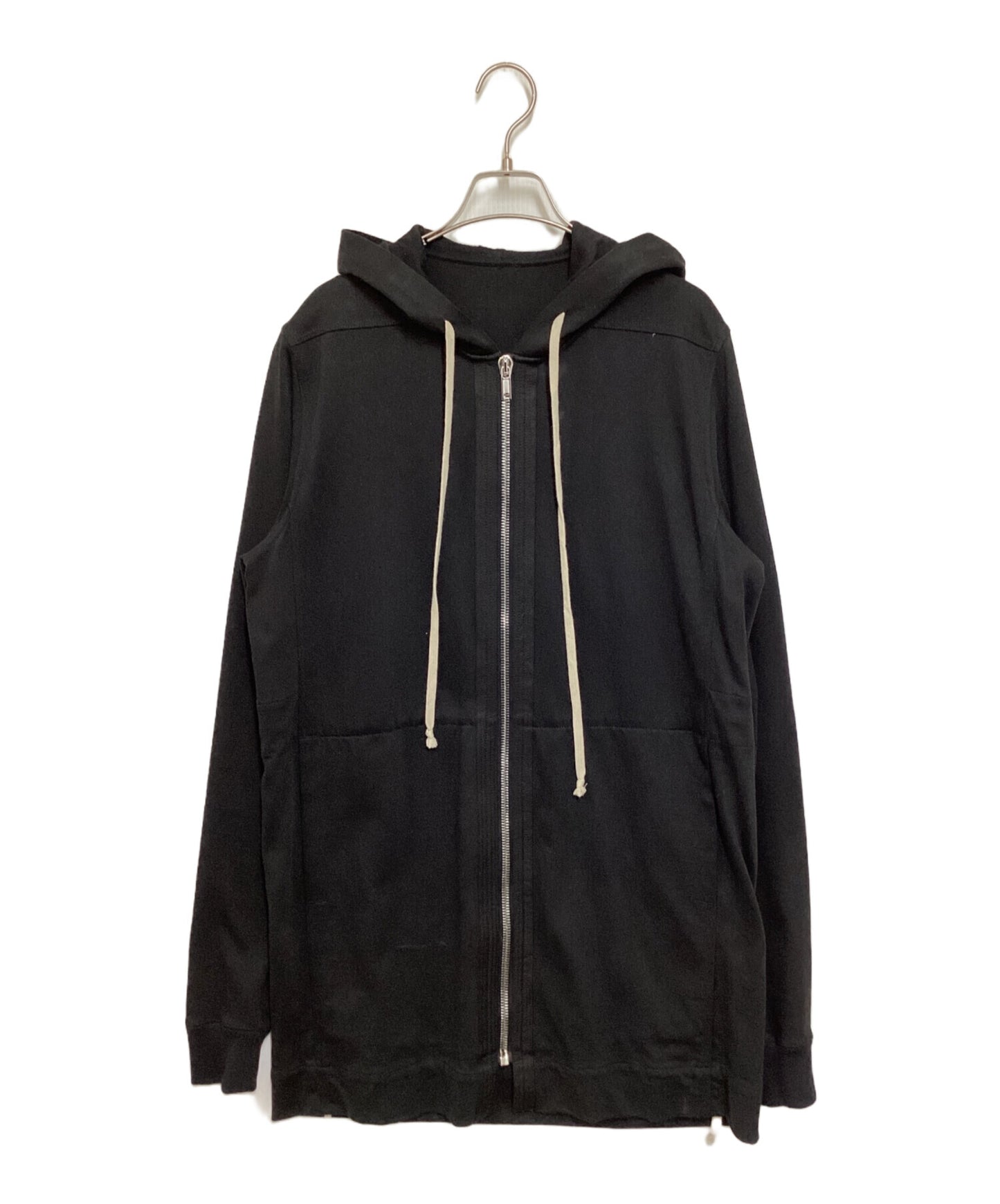 [Pre-owned] RICK OWENS Black Zip Front Hoodie RR20S7288