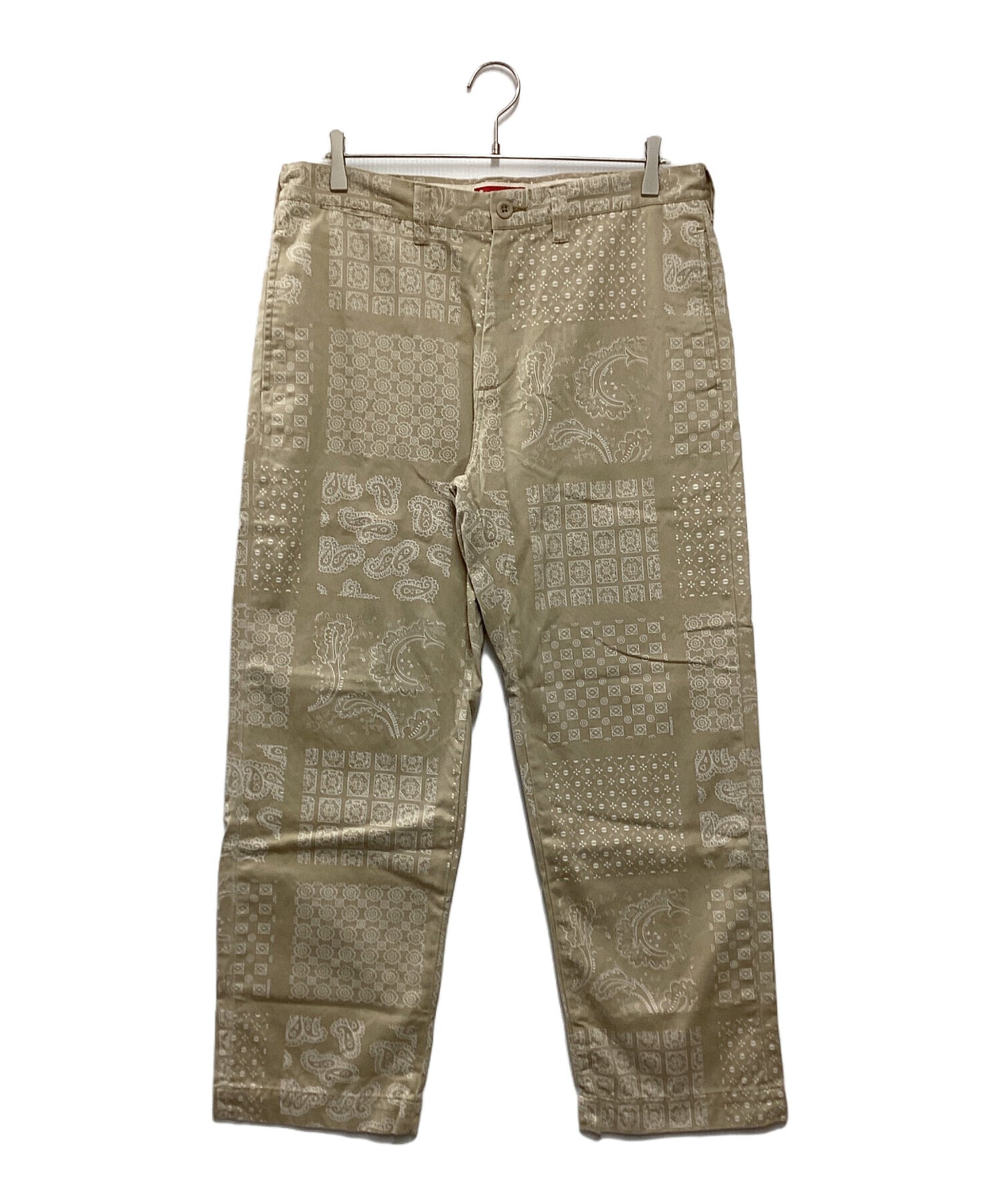 [Pre-owned] SUPREME Paisley Grid Chino Pant