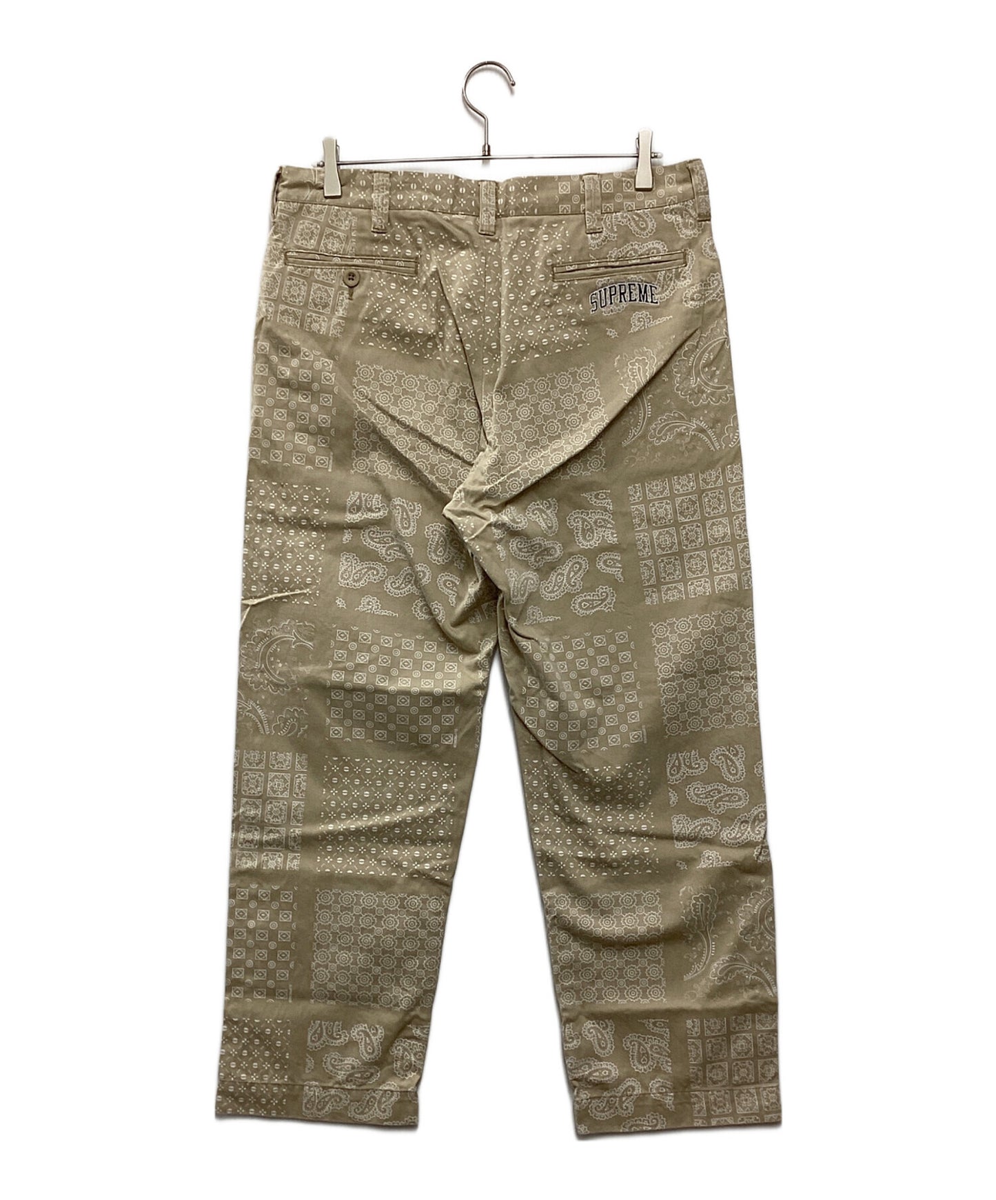 [Pre-owned] SUPREME Paisley Grid Chino Pant