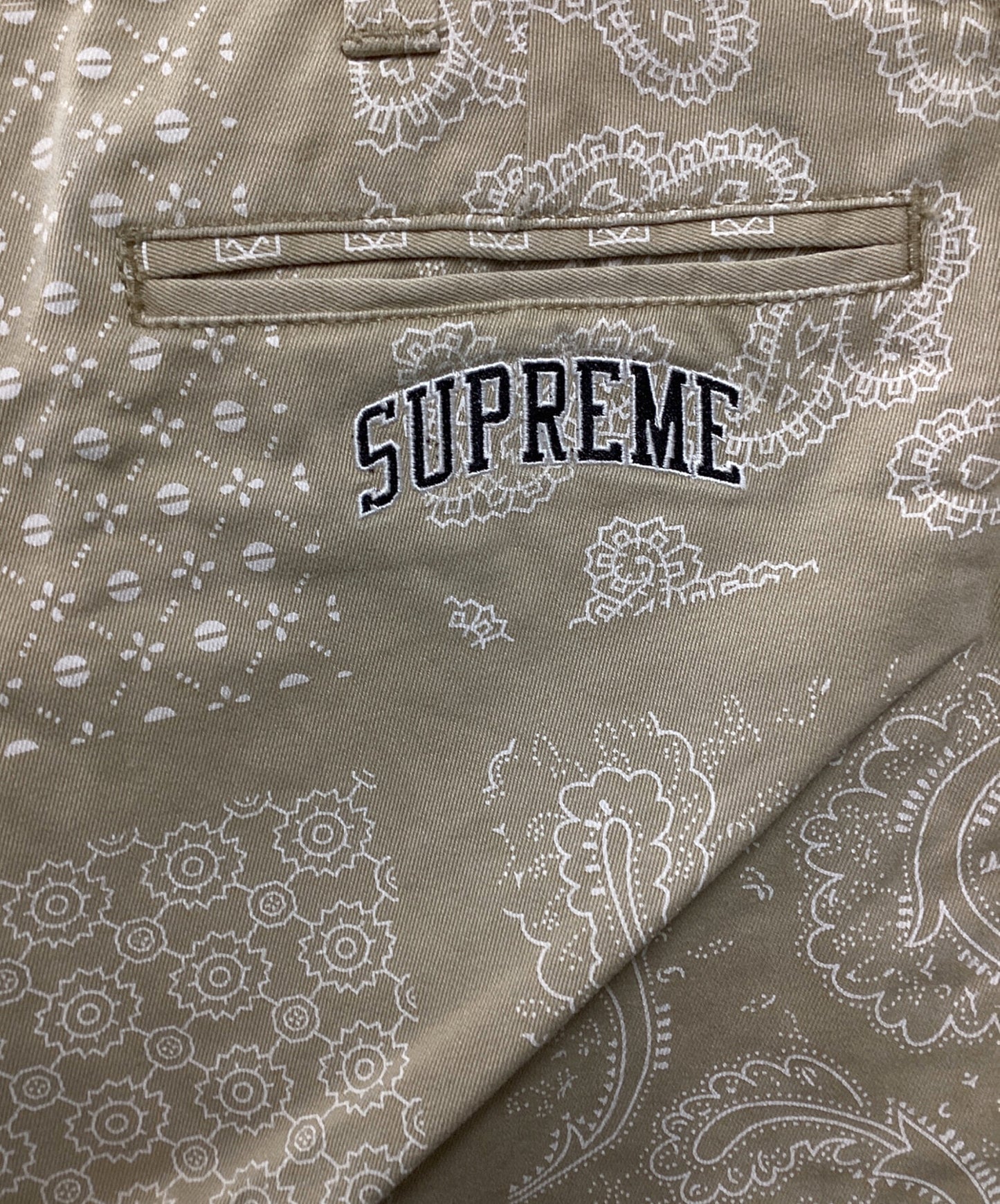 [Pre-owned] SUPREME Paisley Grid Chino Pant