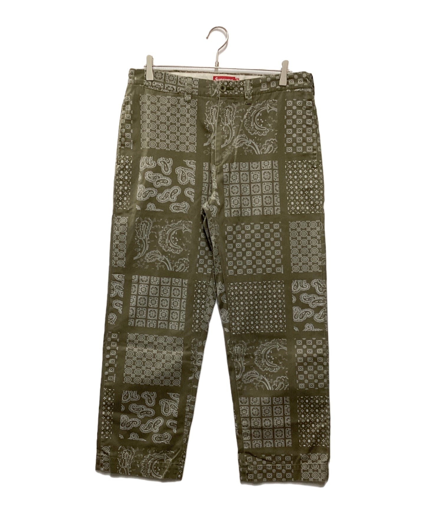 [Pre-owned] SUPREME Paisley Grid Chino Pant