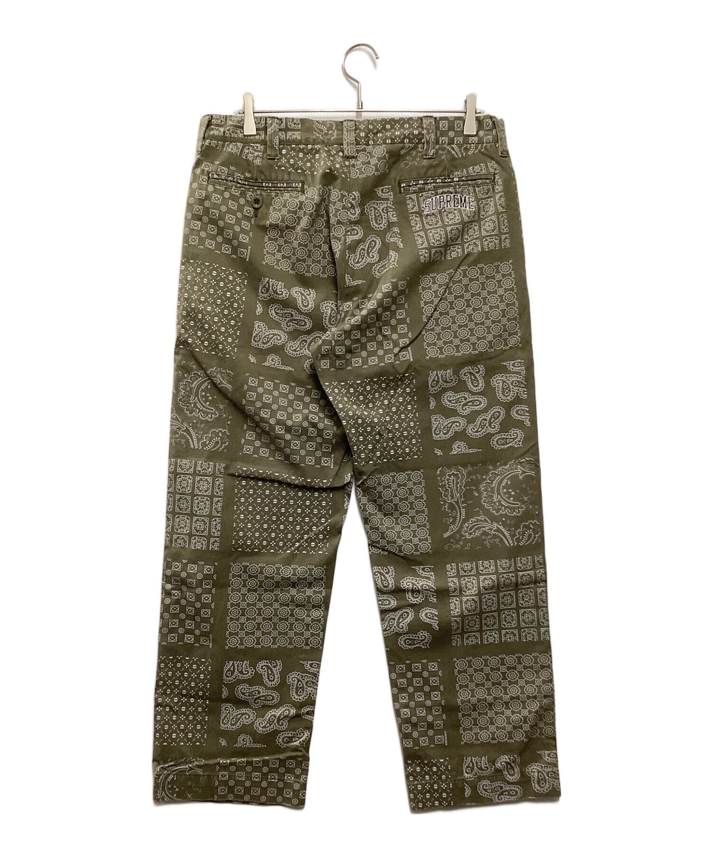 [Pre-owned] SUPREME Paisley Grid Chino Pant