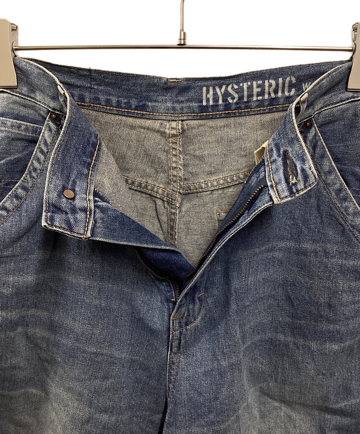 [Pre-owned] Hysteric Glamour Knee-tuckled tapered denim pants 01241AP09