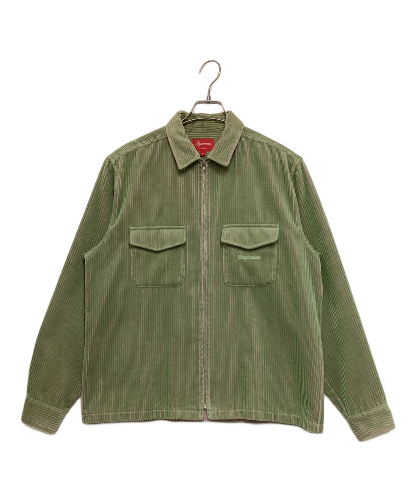 [Pre-owned] SUPREME 2-Tone Corduroy Zip Up Shirt