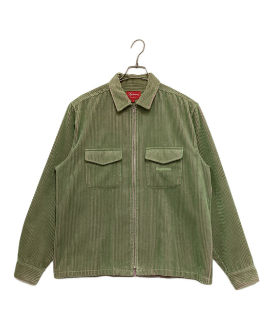 [Pre-owned] SUPREME 2-Tone Corduroy Zip Up Shirt