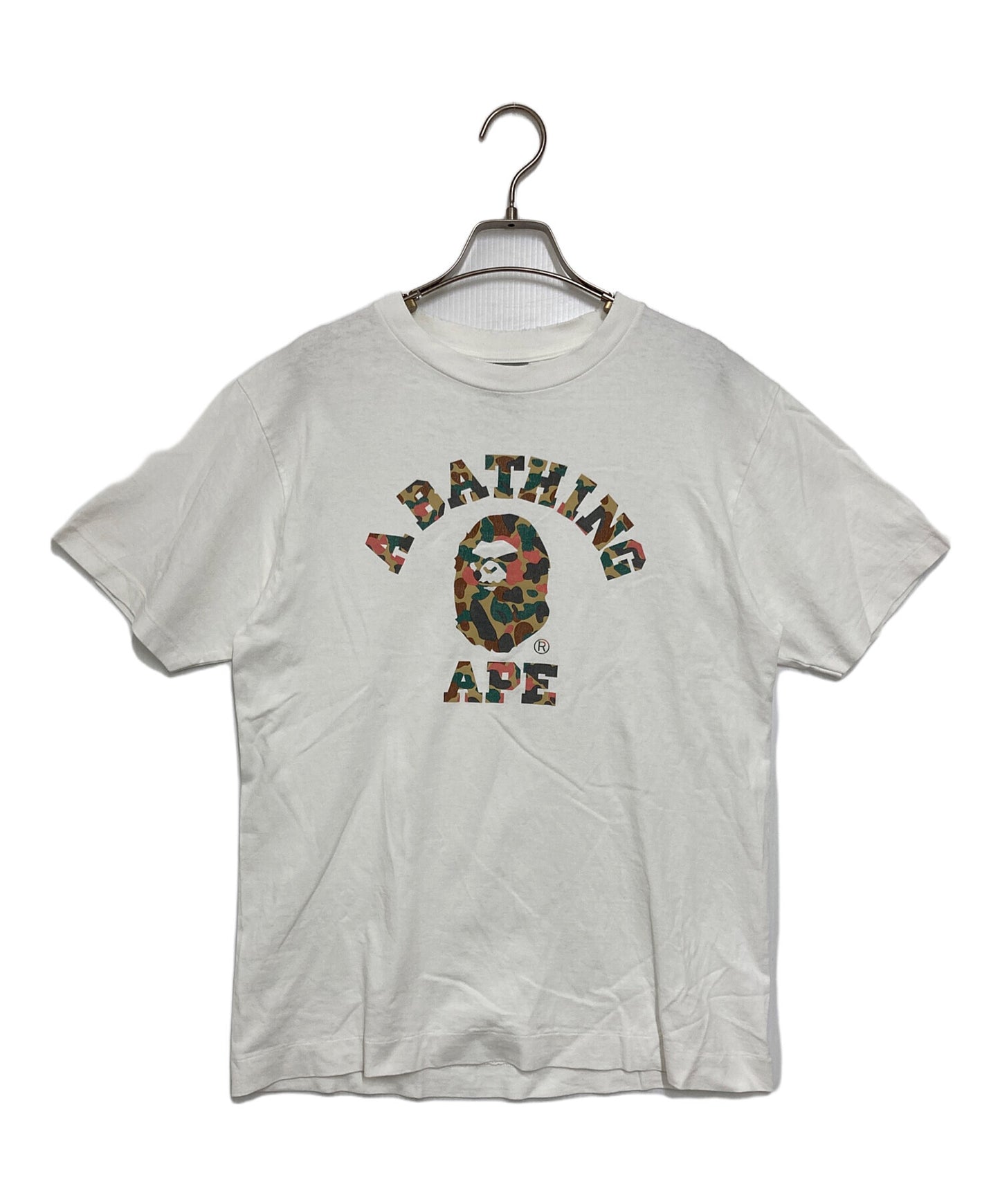 [Pre-owned] A BATHING APE Camo Logo Print T-Shirt