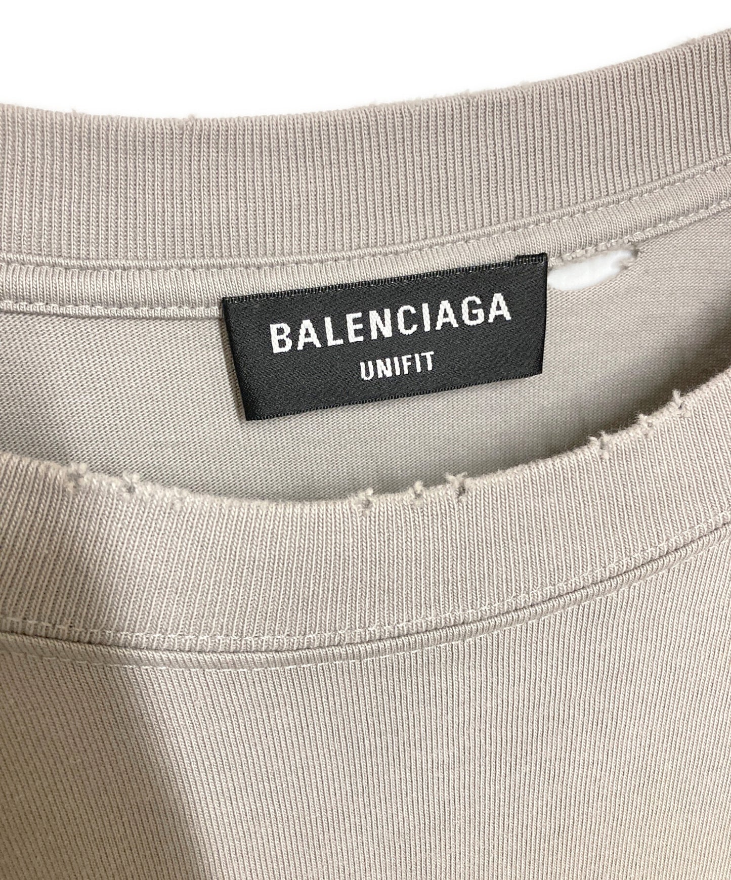 [Pre-owned] BALENCIAGA Destroyed Logo Print T-Shirt 661715 TKVD5