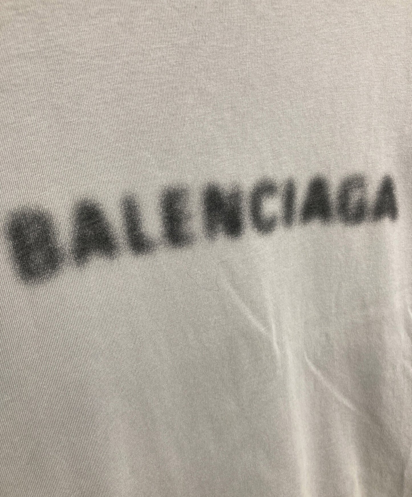 [Pre-owned] BALENCIAGA Destroyed Logo Print T-Shirt 661715 TKVD5