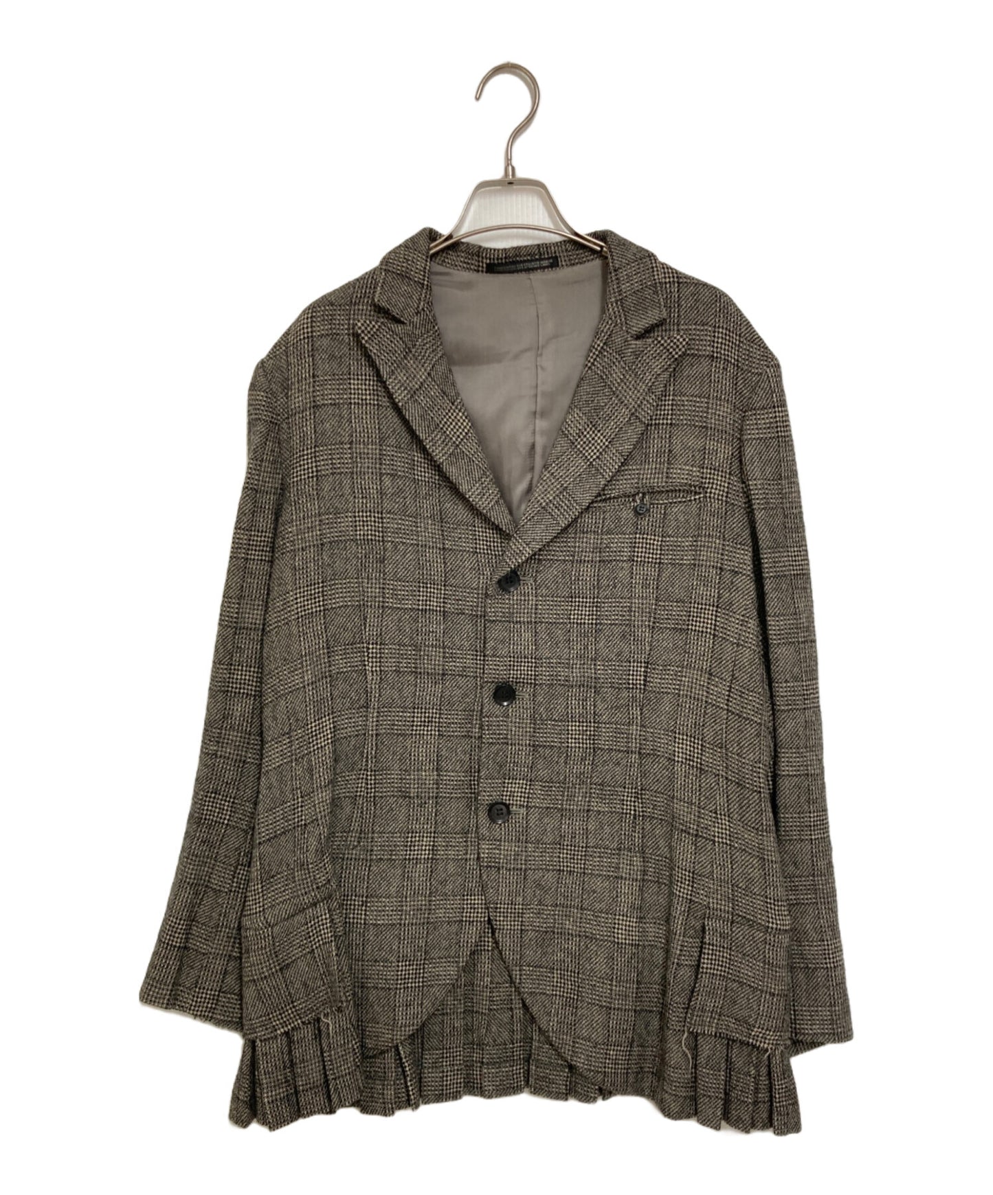 [Pre-owned] yohji yamamoto+noir Checkered Pleated Hem Jacket Set-Up np-j04-108/np-p02-108