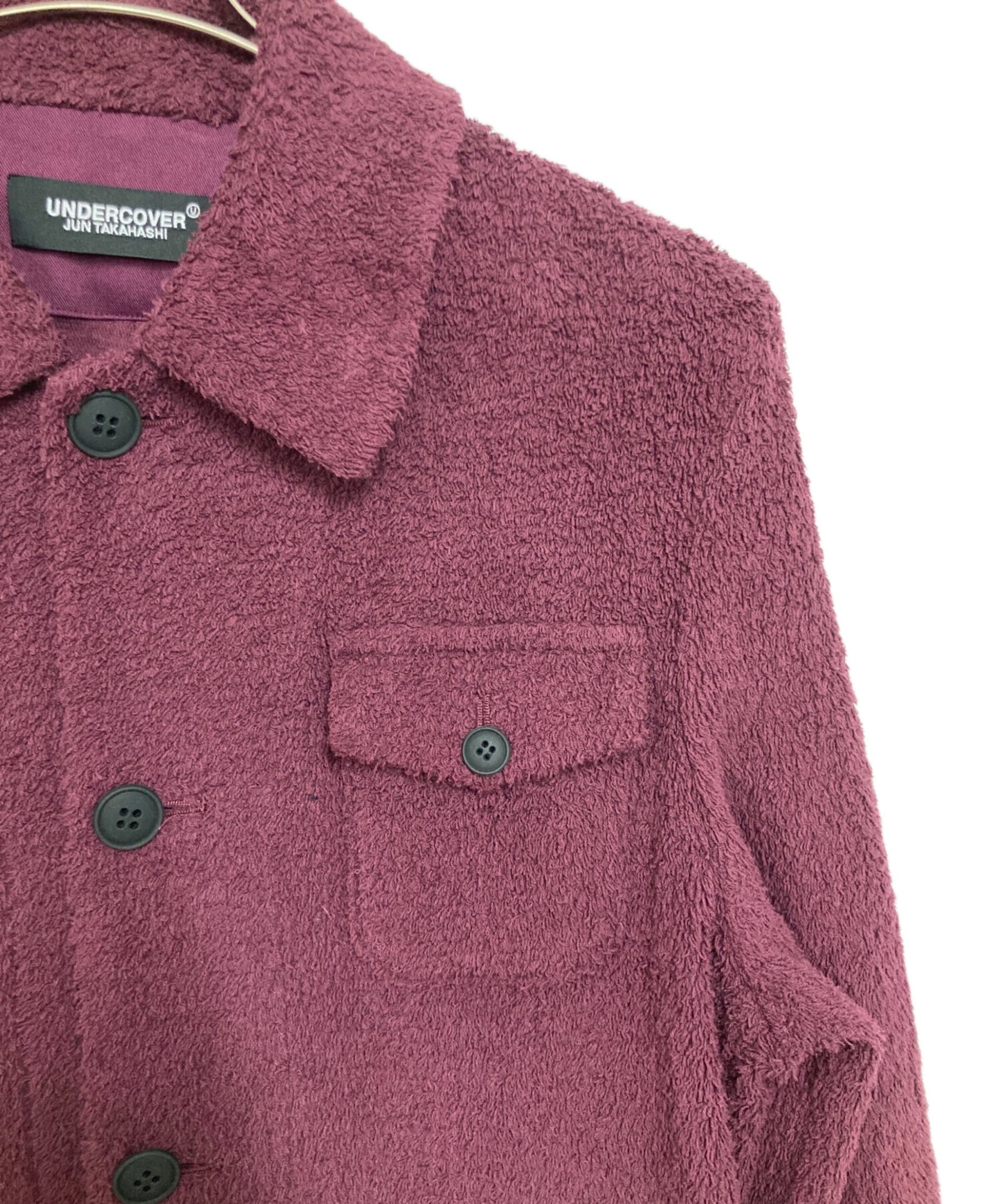 [Pre-owned] UNDERCOVER Cotton Pile Stencil Collar Coat UC1A4303