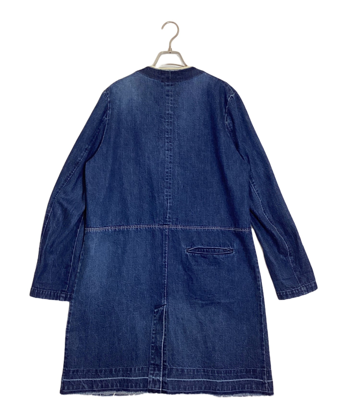 [Pre-owned] JohnUNDERCOVER Cropped Indigo Denim Coat